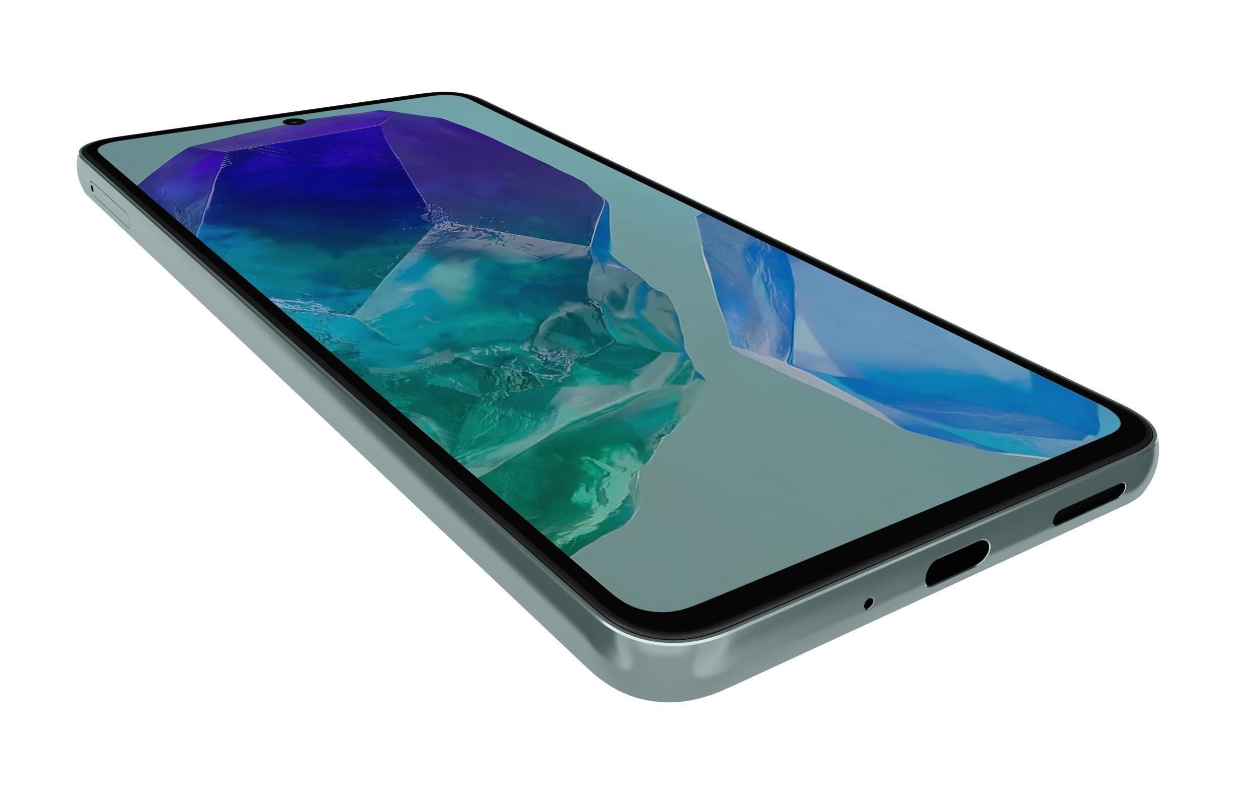Samsung Galaxy M55 Blue 3D model_12