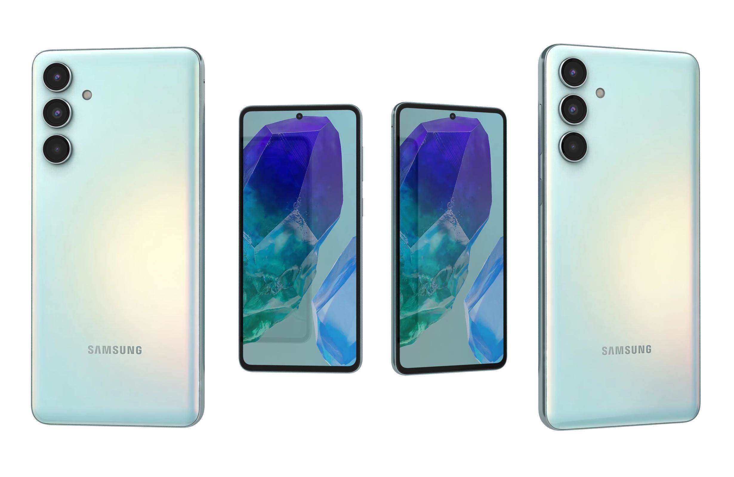 Samsung Galaxy M55 Blue 3D model_3