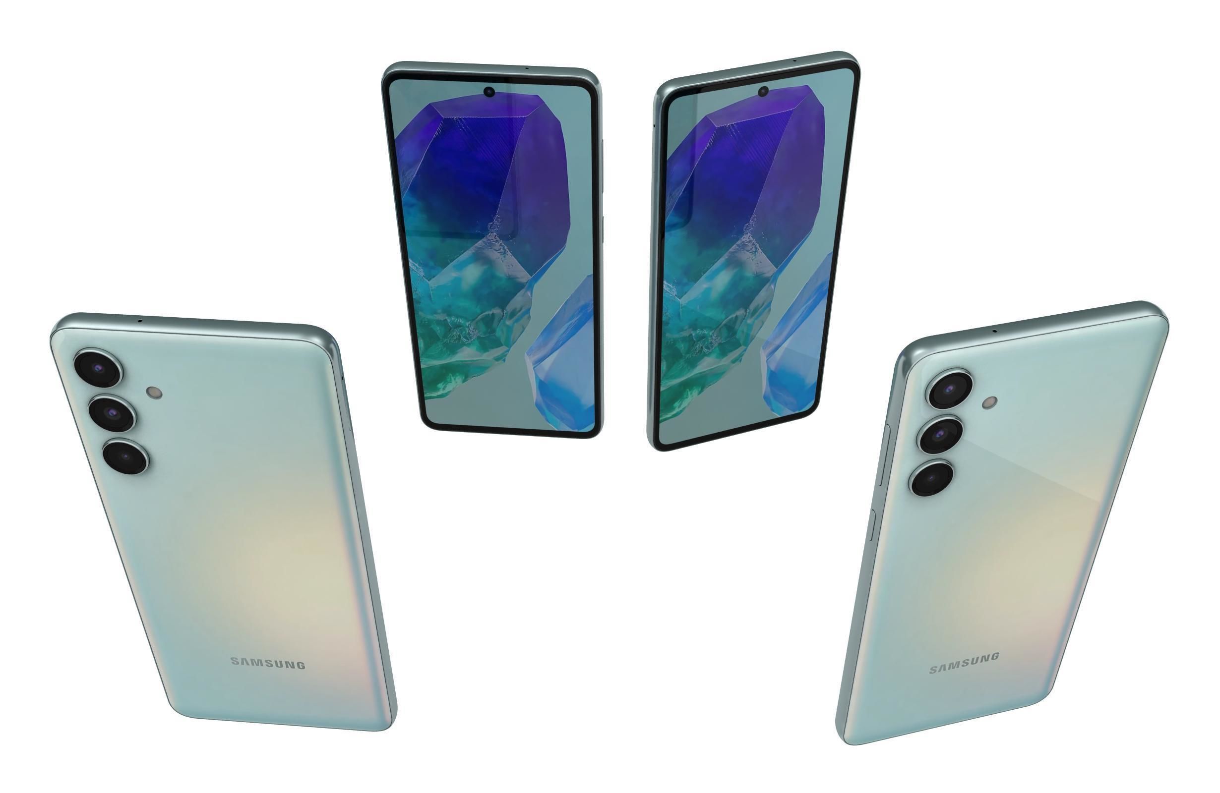 Samsung Galaxy M55 Blue 3D model_4