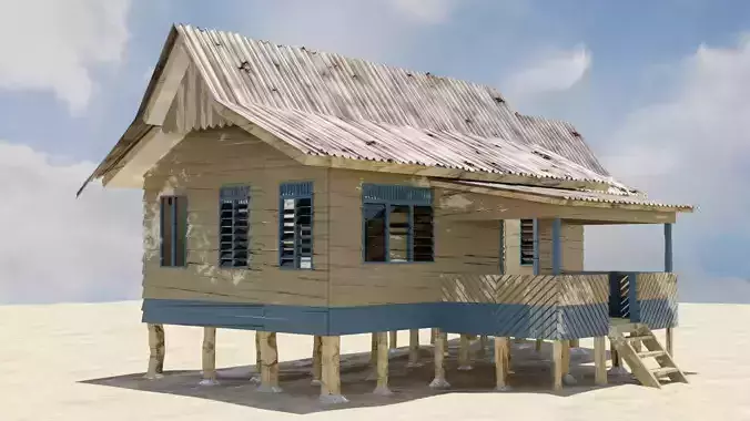 Old Beach House - 3D Modelling - Relistic Style
