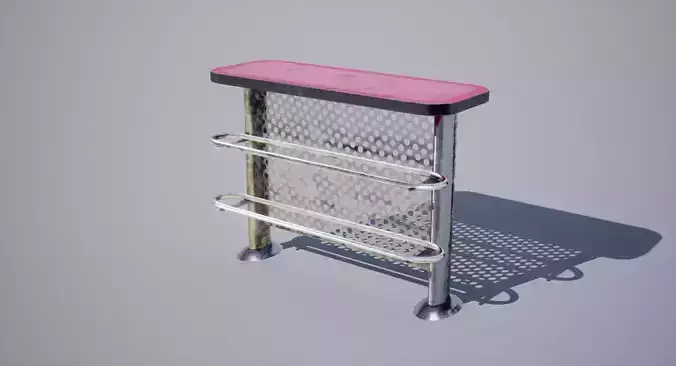 Bowling ball Rack Low-poly 3D model