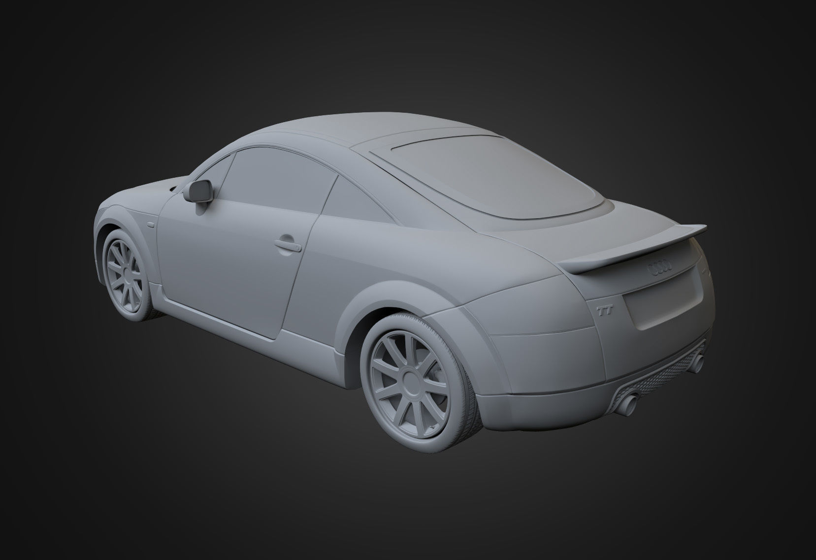 2004 Audi TT Coupe Low-poly 3D model_20