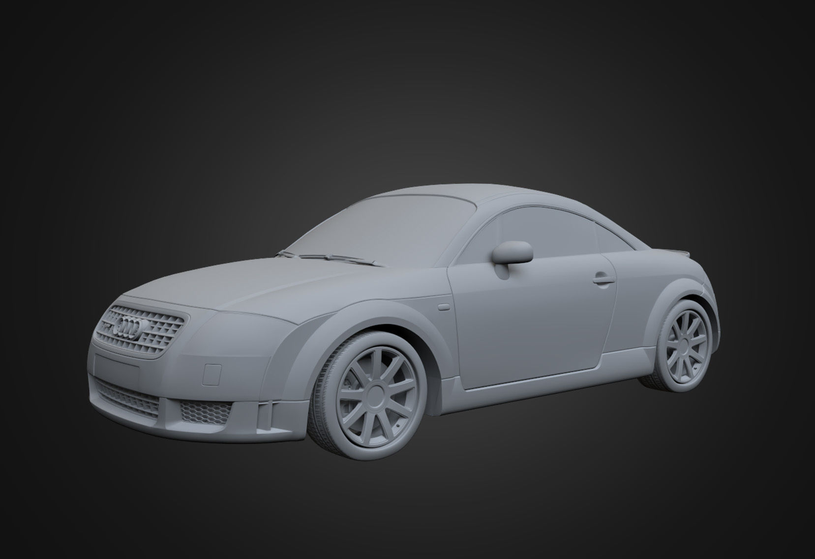 2004 Audi TT Coupe Low-poly 3D model_19