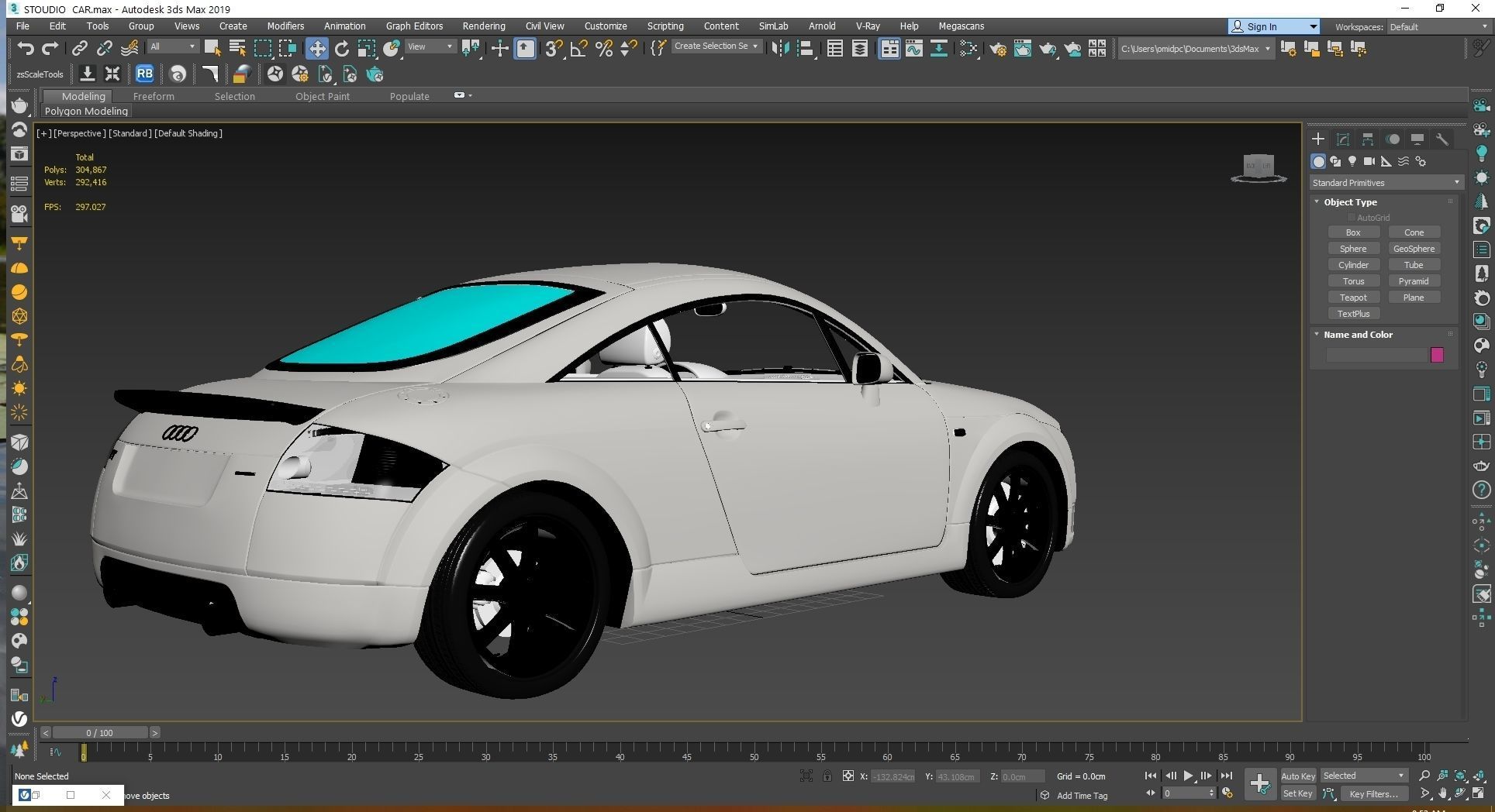 2004 Audi TT Coupe Low-poly 3D model_24
