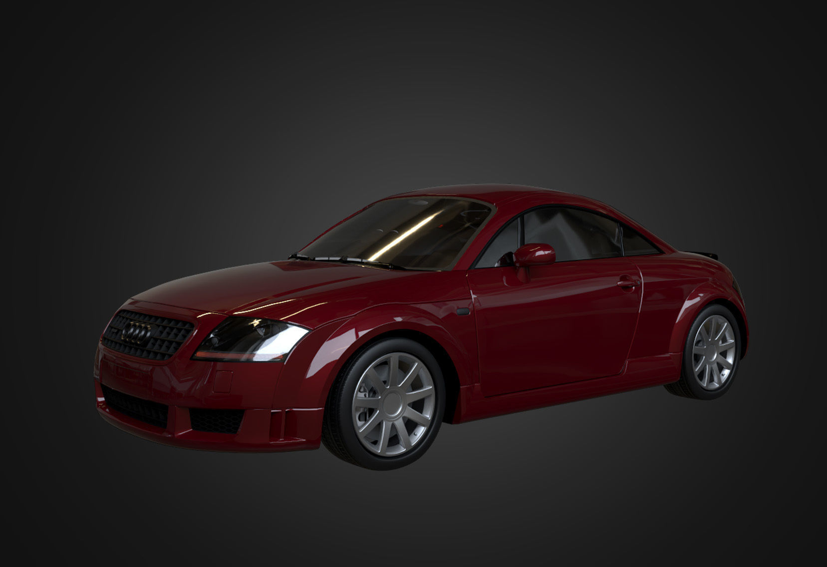 2004 Audi TT Coupe Low-poly 3D model_15
