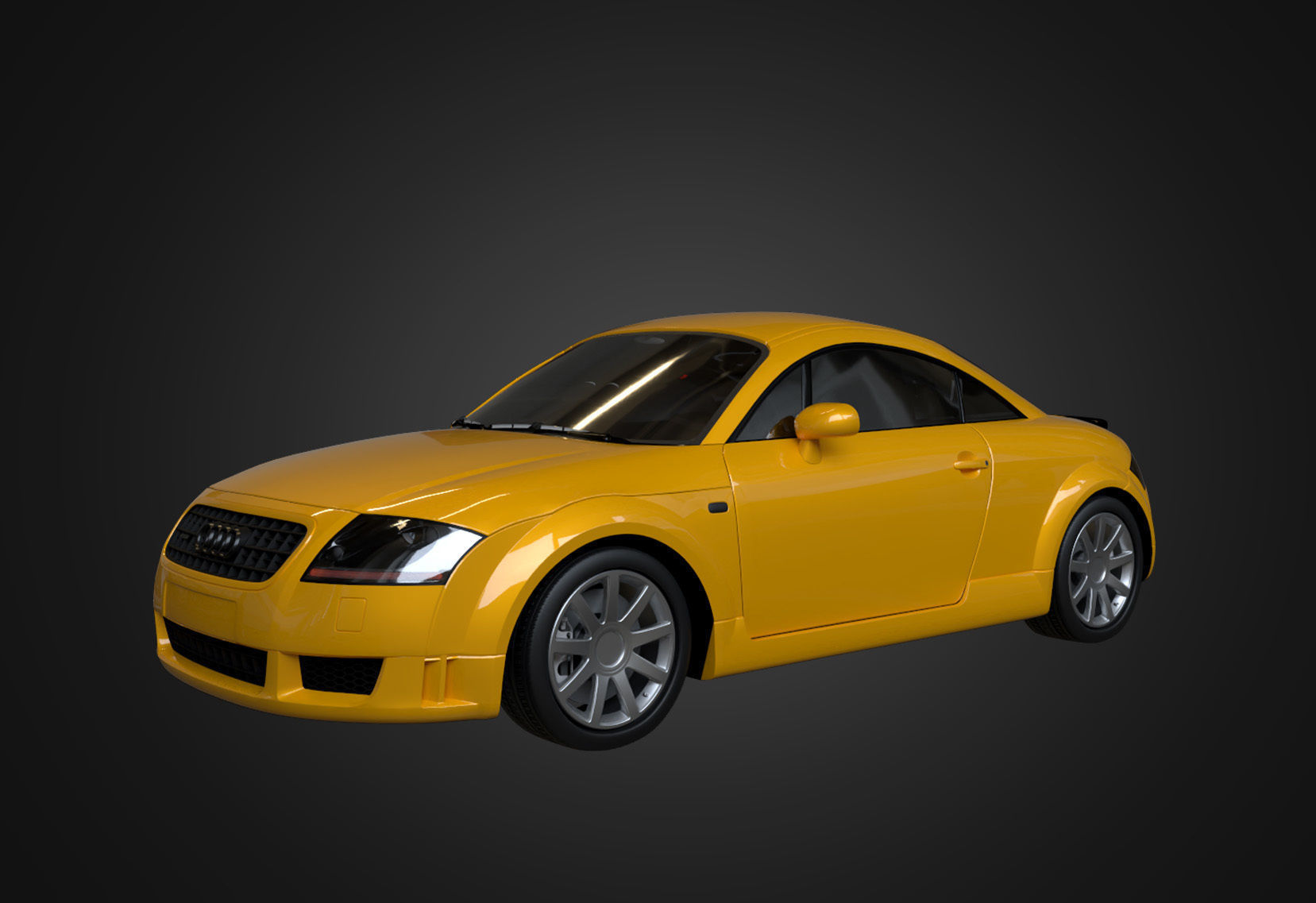 2004 Audi TT Coupe Low-poly 3D model_17