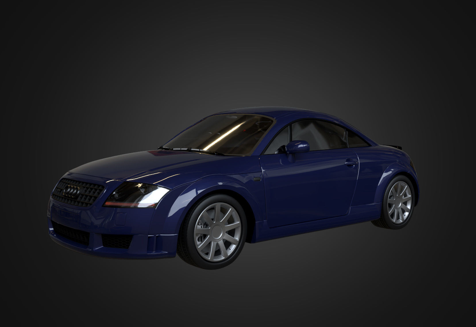 2004 Audi TT Coupe Low-poly 3D model_13