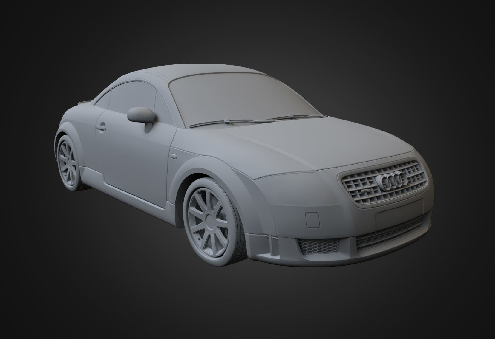 2004 Audi TT Coupe Low-poly 3D model_22