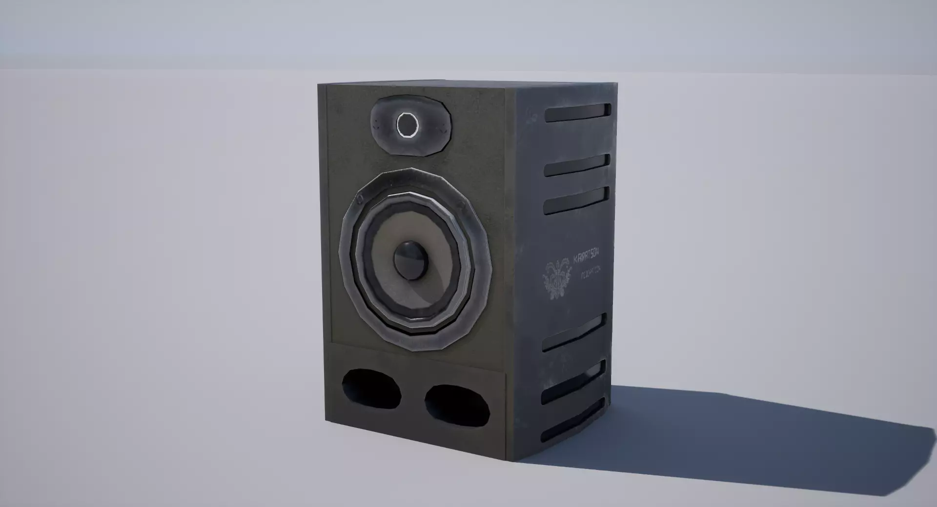 Speaker Low-poly 3D model_0