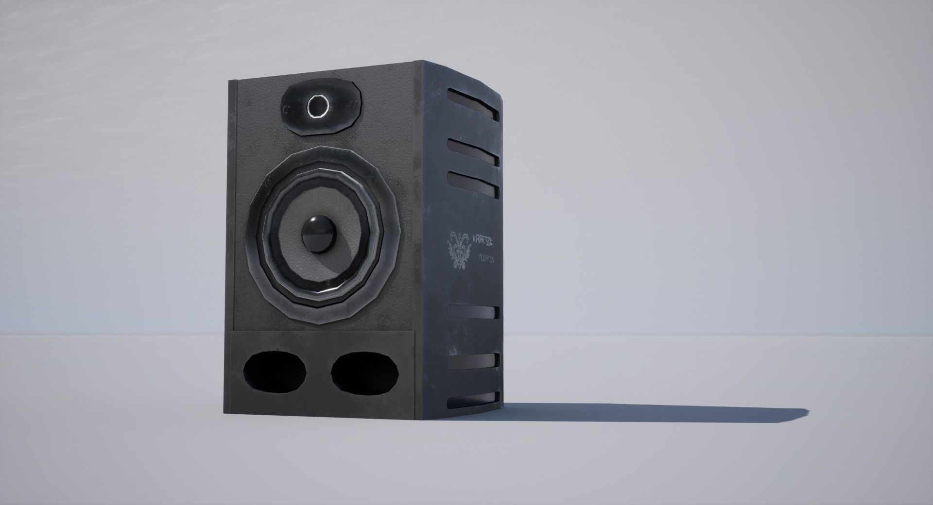 Speaker Low-poly 3D model_4