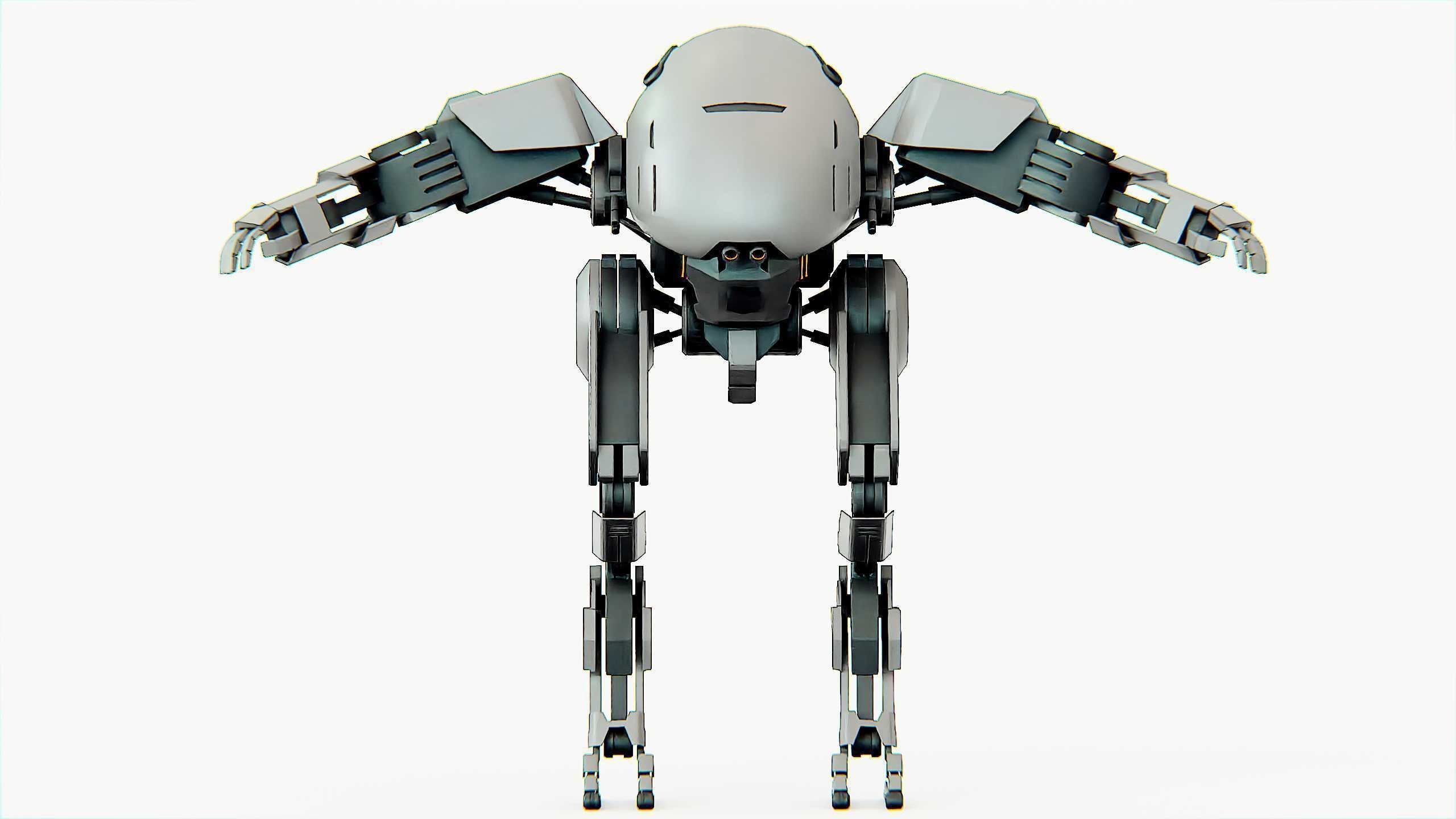 COMBAT DROID OMRON Rigged for Unreal Engine - Unity - MIXAMO 3D model_30