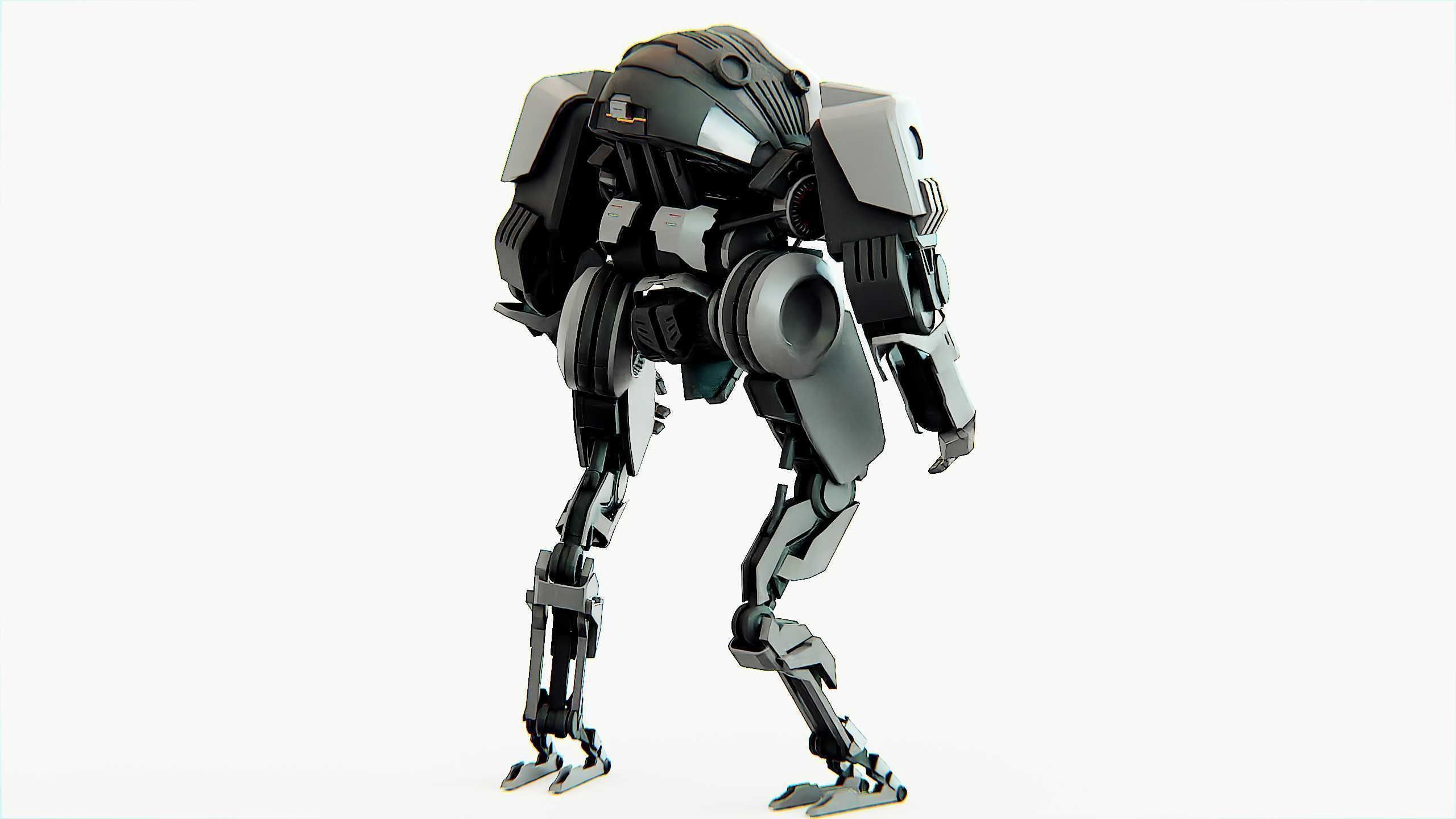 COMBAT DROID OMRON Rigged for Unreal Engine - Unity - MIXAMO 3D model_11