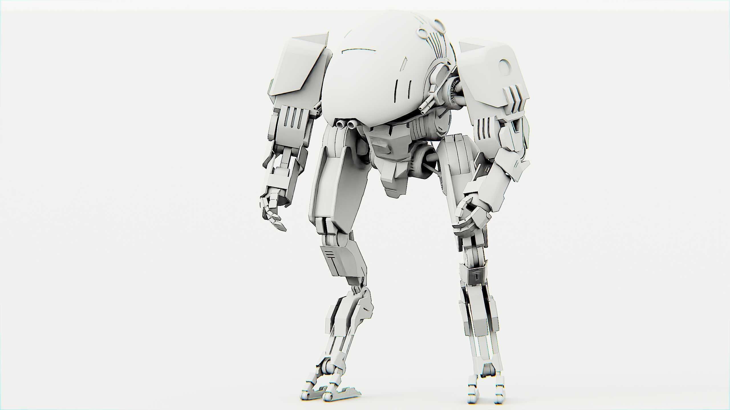 COMBAT DROID OMRON Rigged for Unreal Engine - Unity - MIXAMO 3D model_32