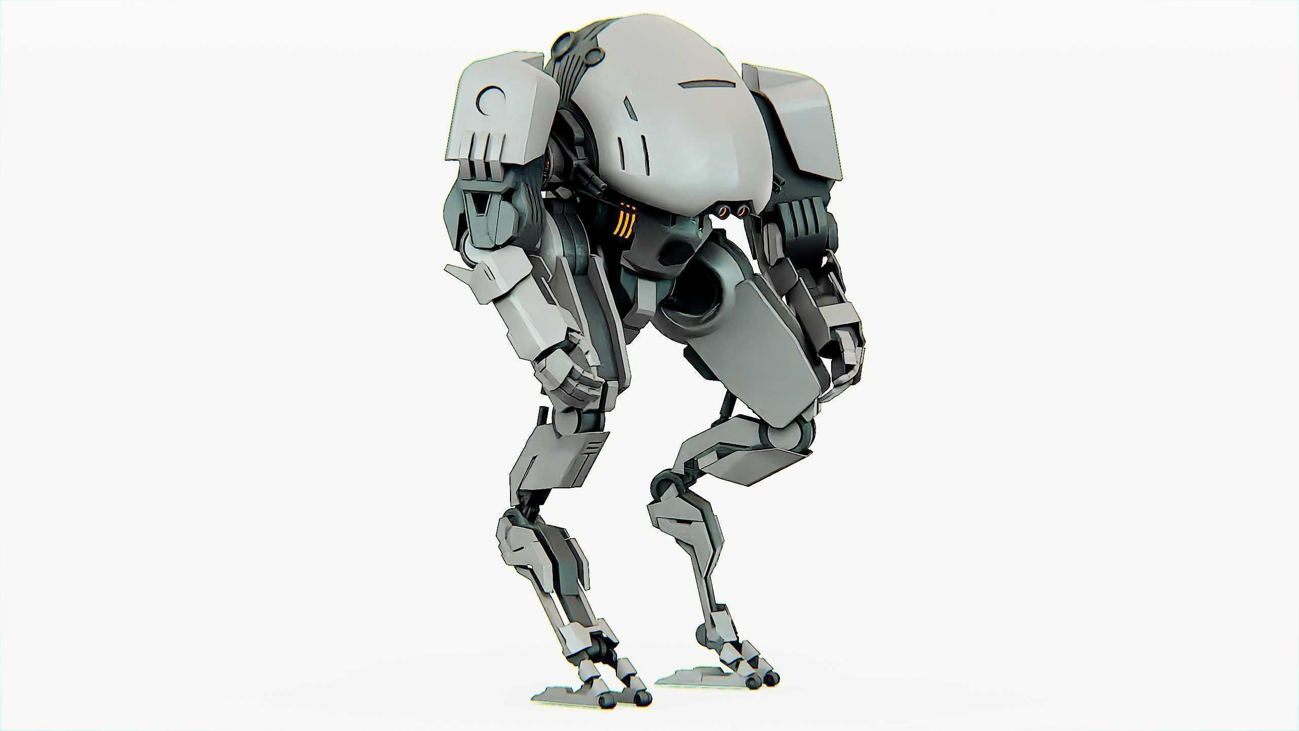 COMBAT DROID OMRON Rigged for Unreal Engine - Unity - MIXAMO 3D model_3