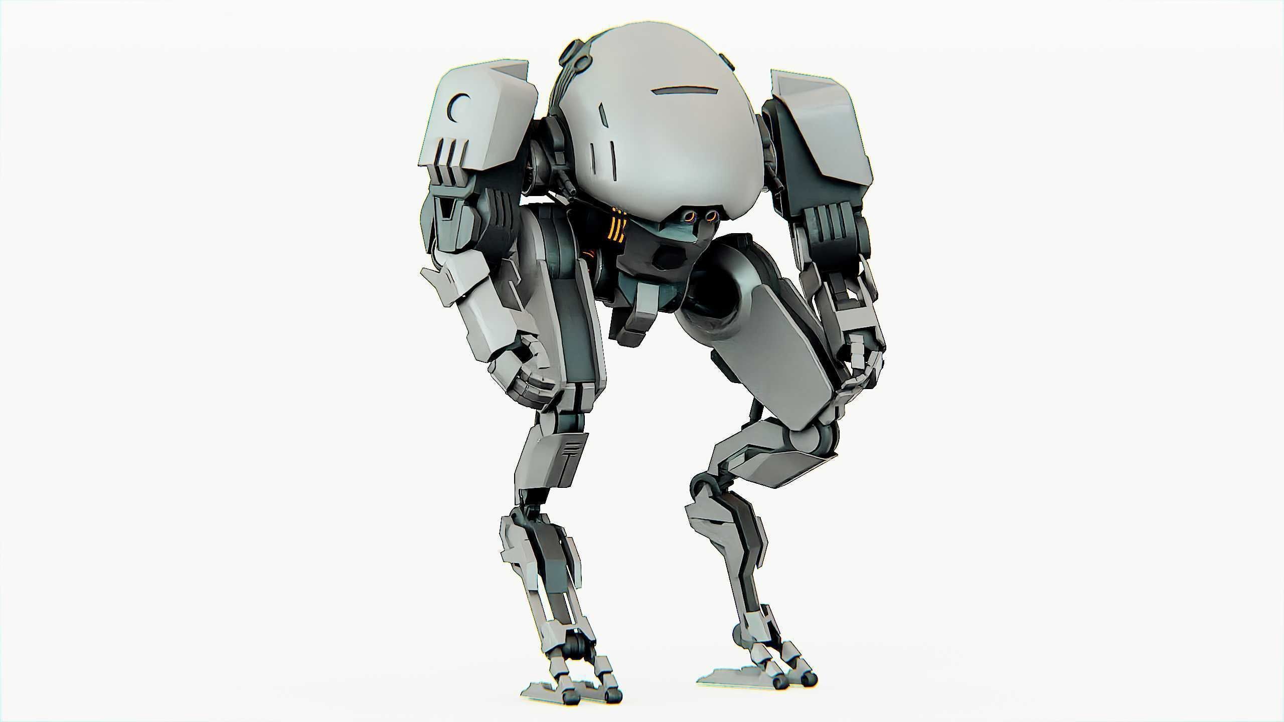 COMBAT DROID OMRON Rigged for Unreal Engine - Unity - MIXAMO 3D model_2