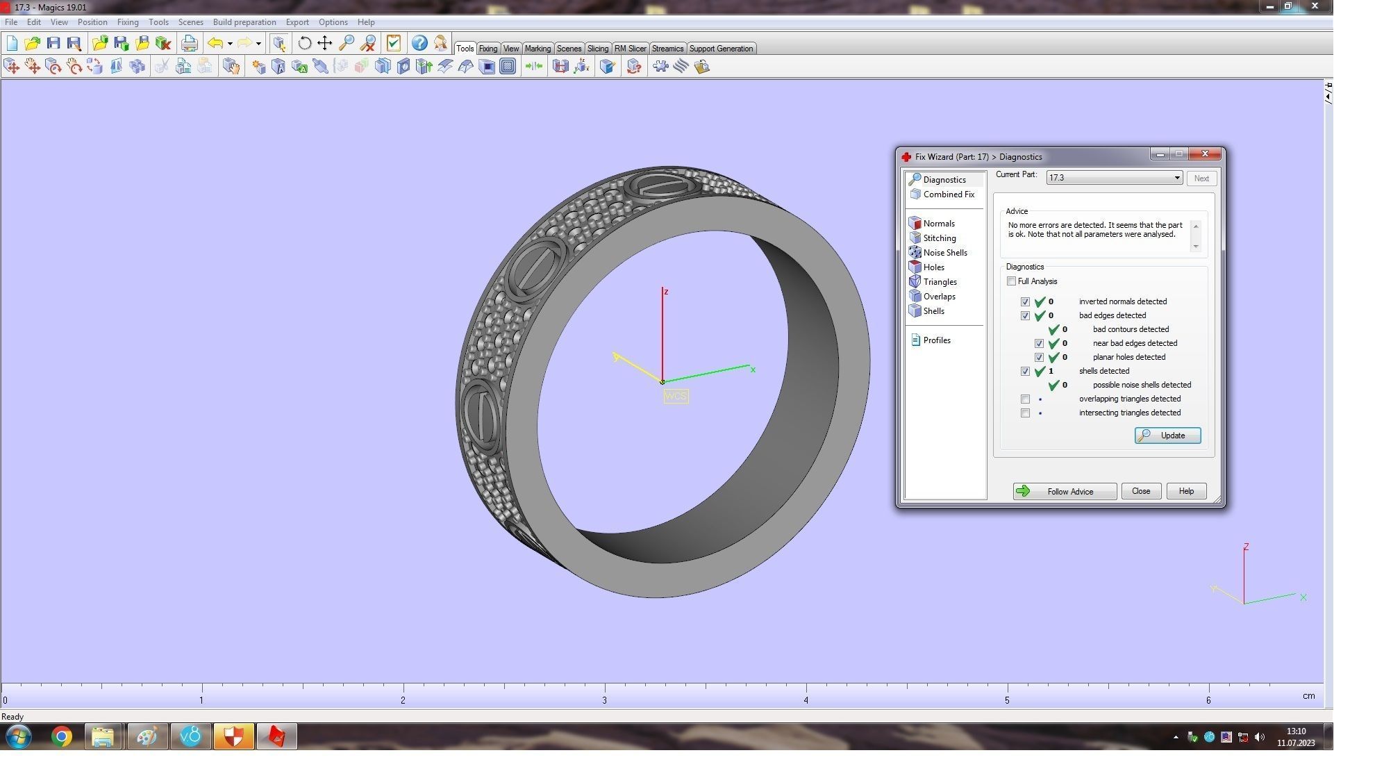 Paved Ring 17 3 mm 3D print model_8