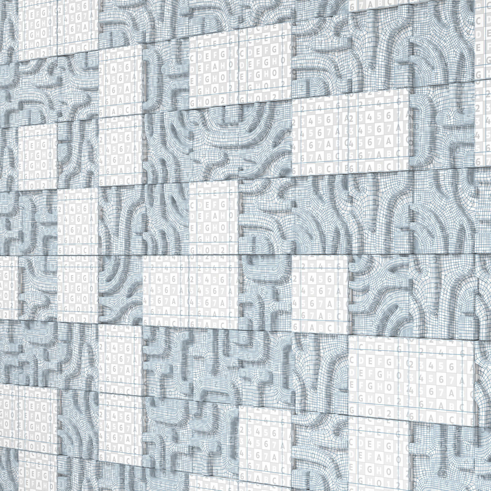 Decorative concrete tiles Castelatto Tribu 3D model_12