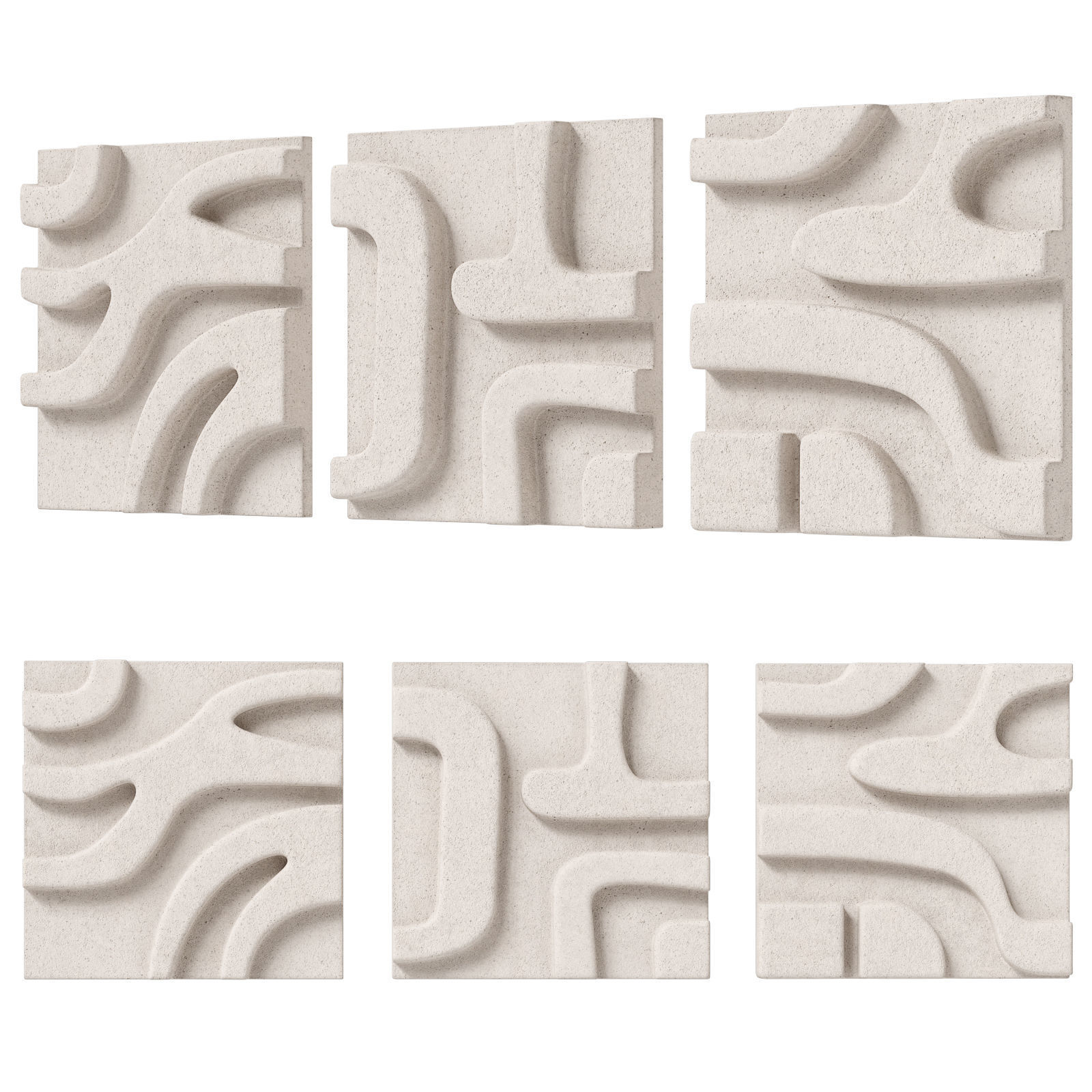 Decorative concrete tiles Castelatto Tribu 3D model_1
