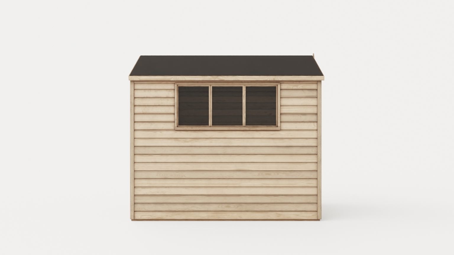 Shiplap Garden Shed Low-poly 3D model_2