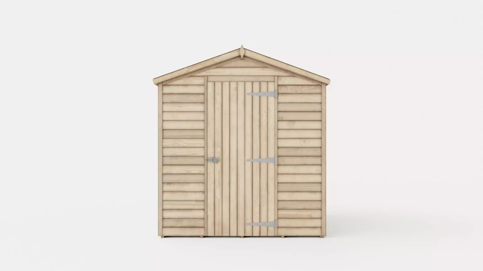 Shiplap Garden Shed Low-poly 3D model_0