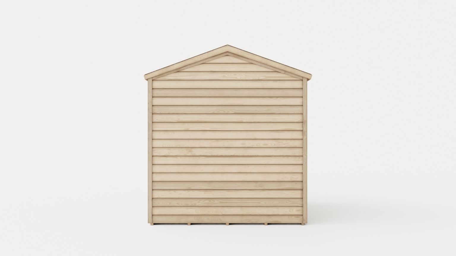 Shiplap Garden Shed Low-poly 3D model_4