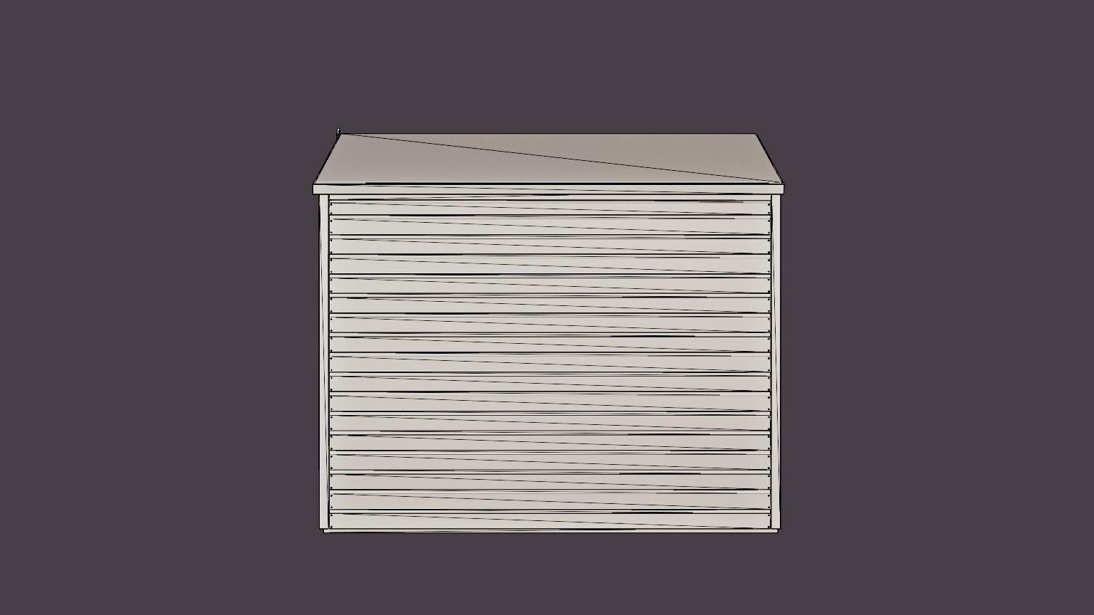 Shiplap Garden Shed Low-poly 3D model_7