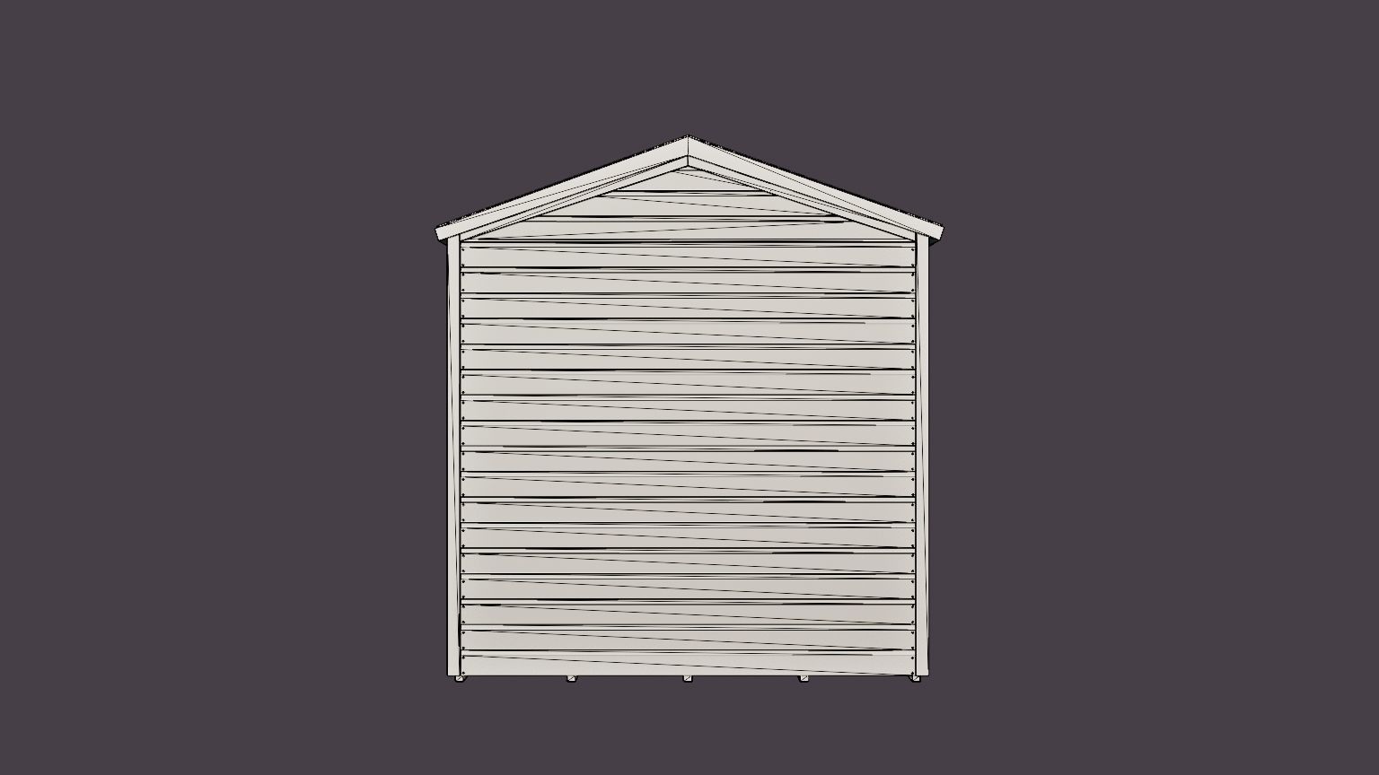 Shiplap Garden Shed Low-poly 3D model_5