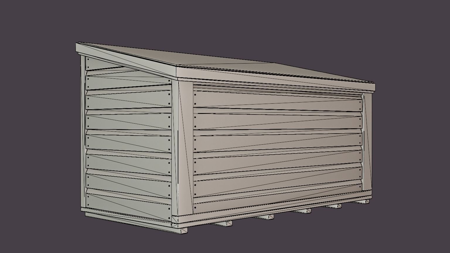 Storage Chest Low-poly 3D model_6