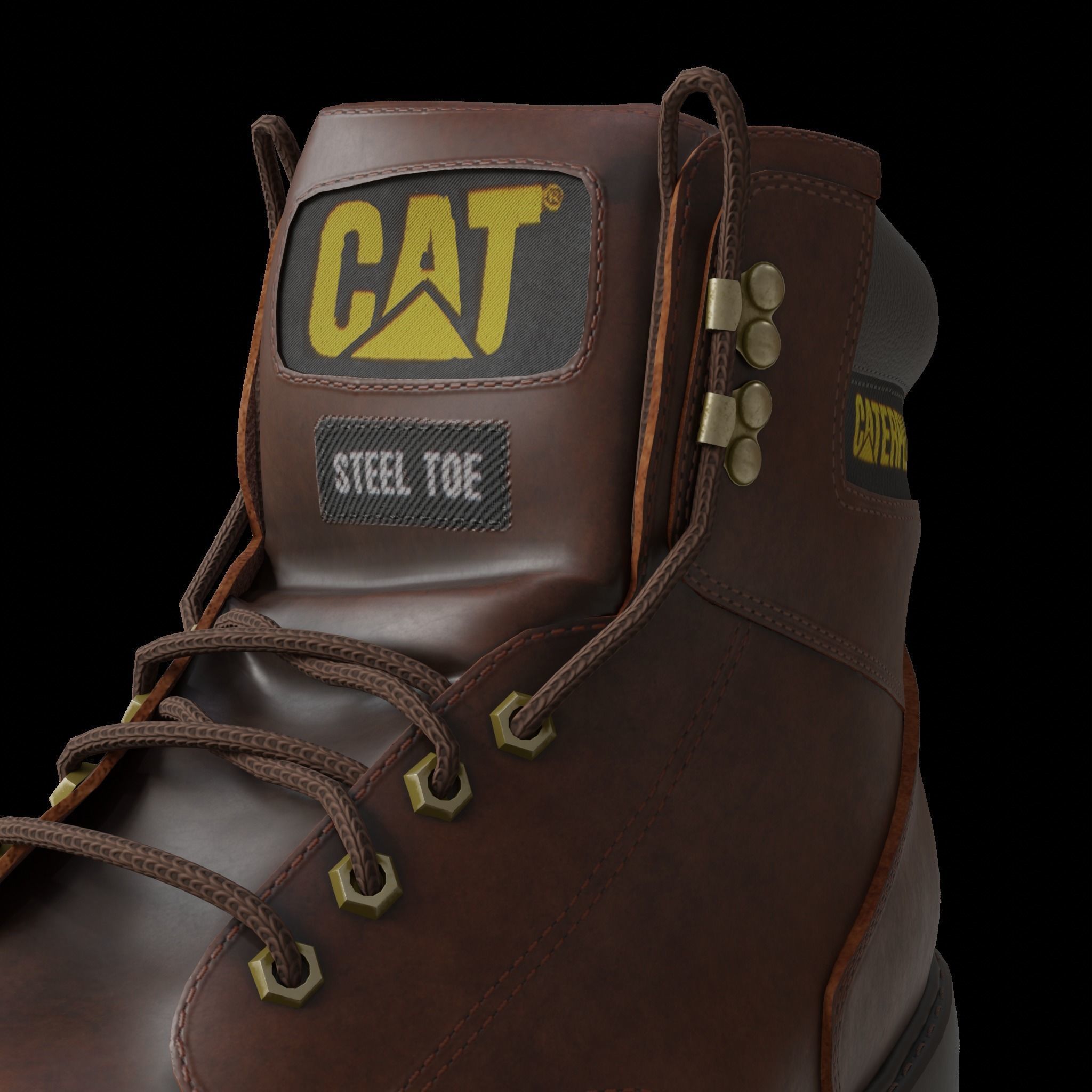 Carterpillar work boot 3D model_2