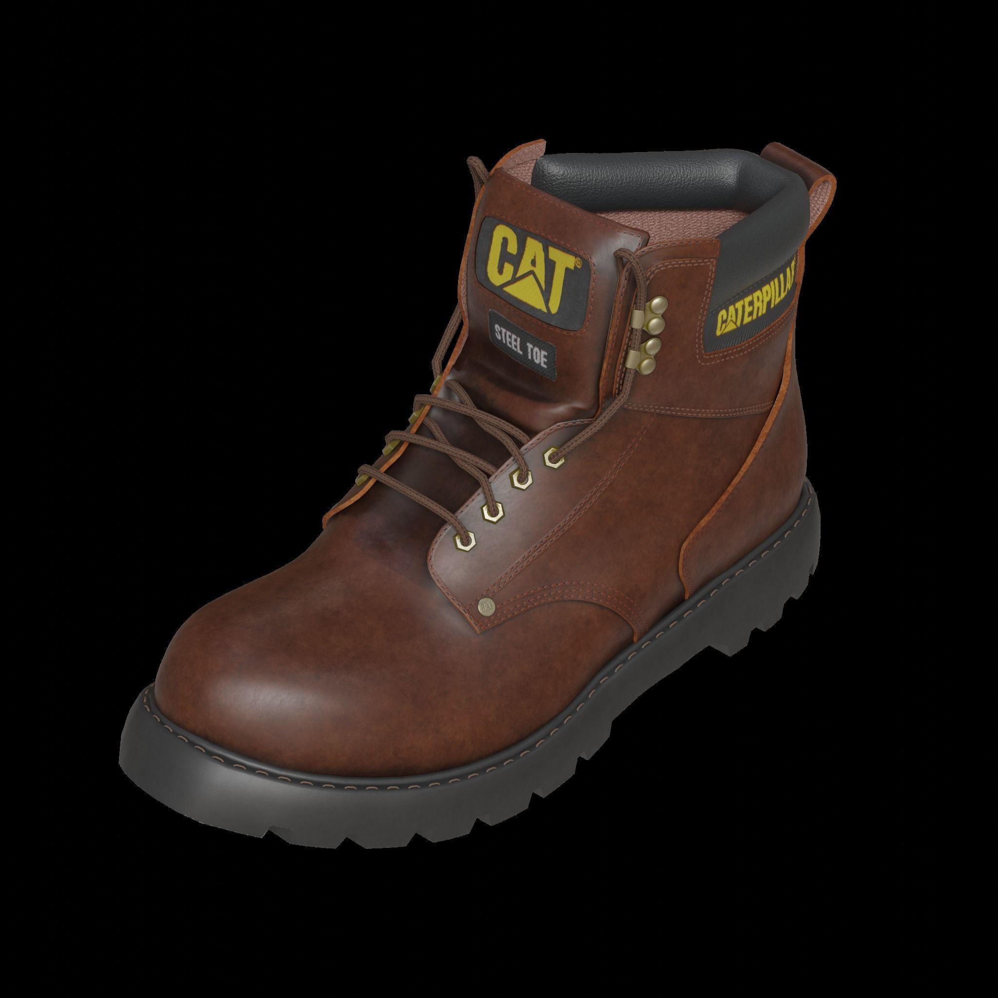 Carterpillar work boot 3D model_5