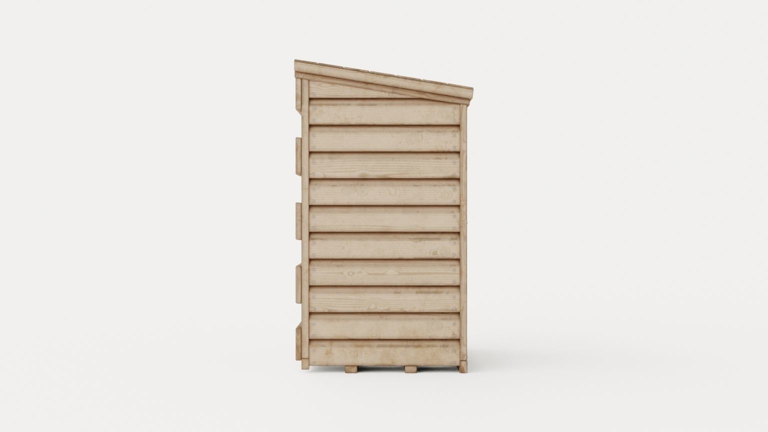 Mini Log Store Low-poly 3D model_2