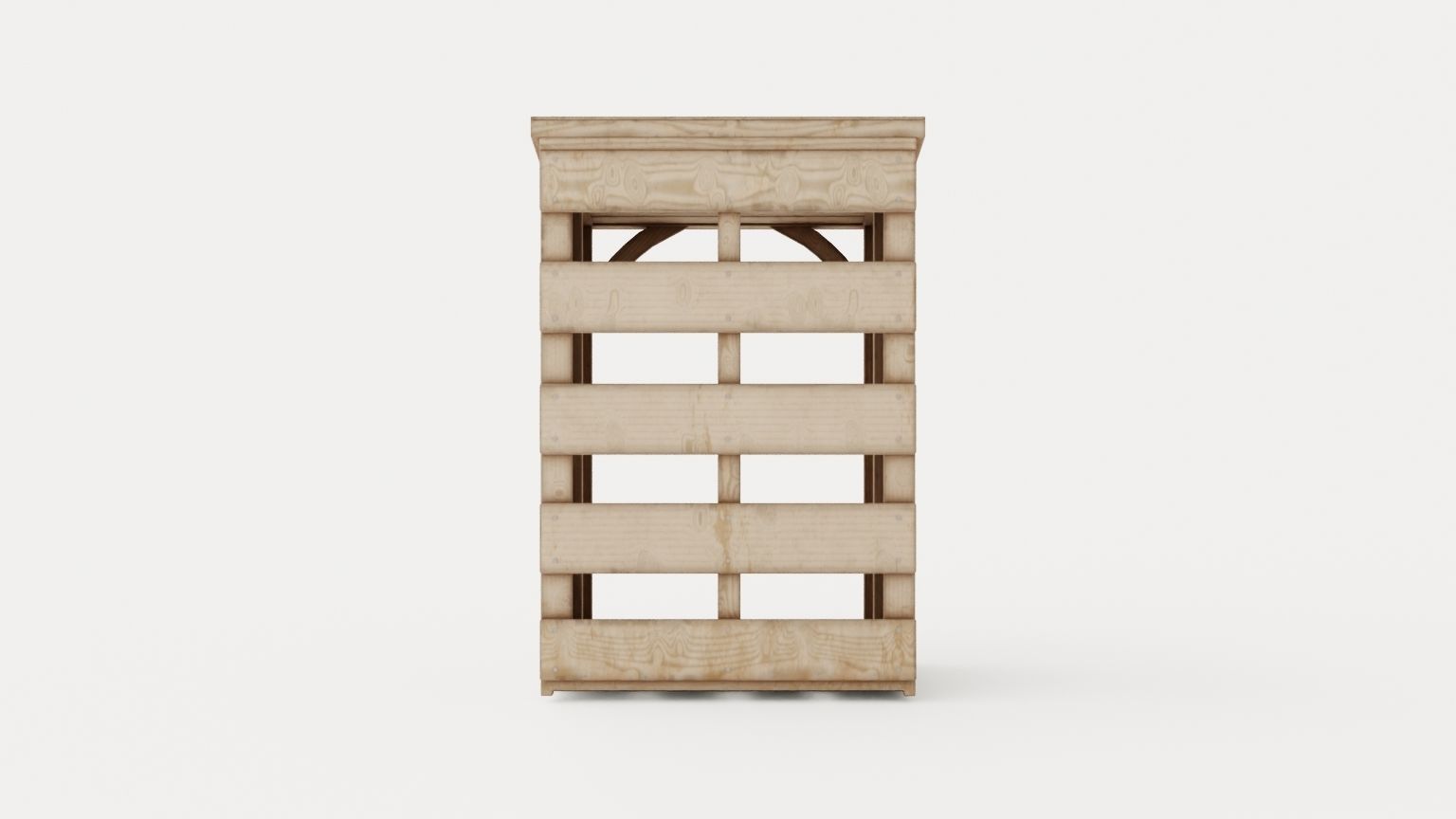 Mini Log Store Low-poly 3D model_4