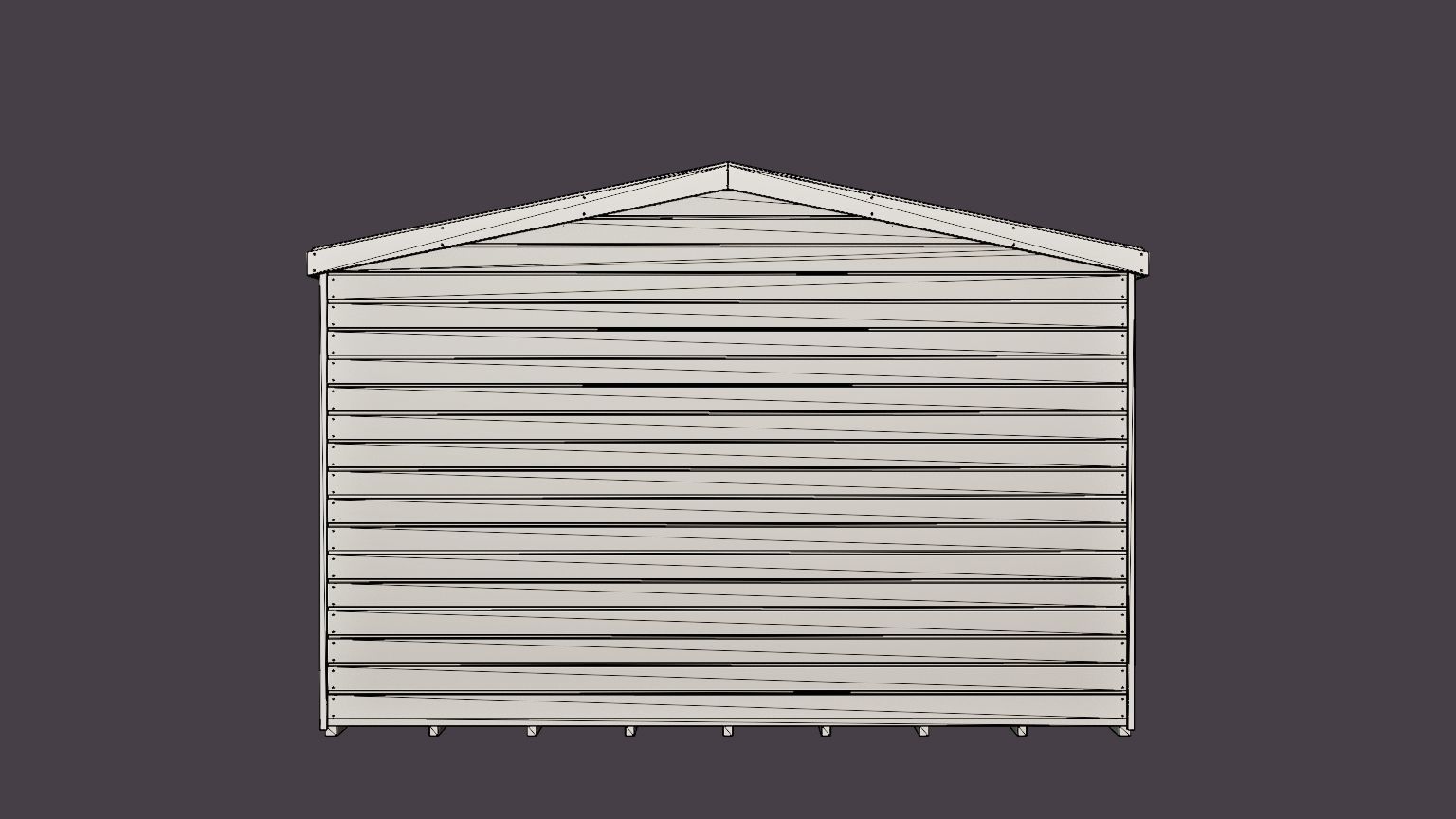 Chalet Summer House Low-poly 3D model_5