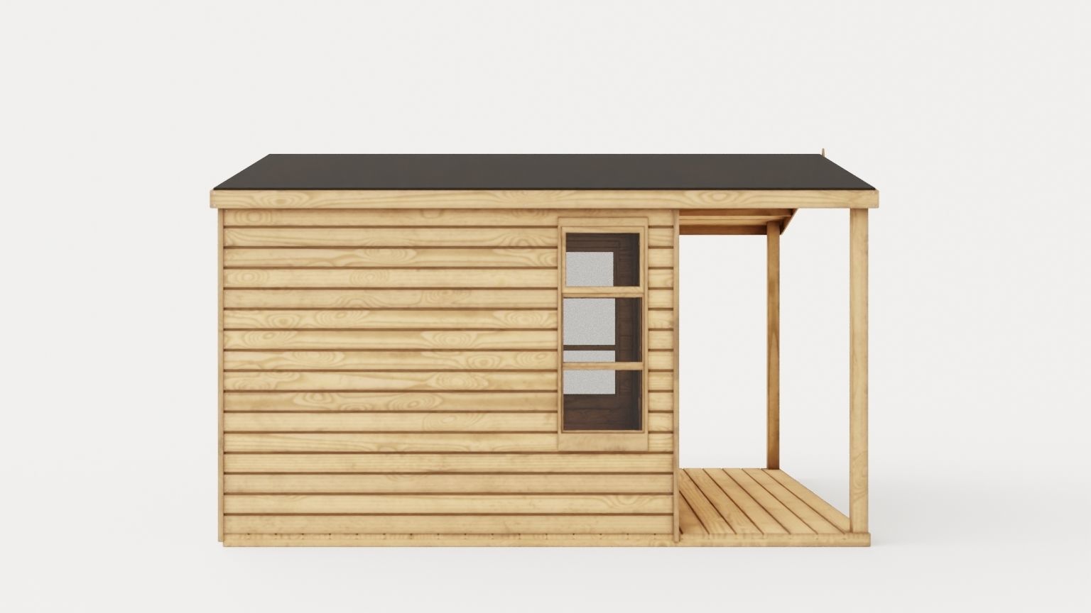 Chalet Summer House Low-poly 3D model_2