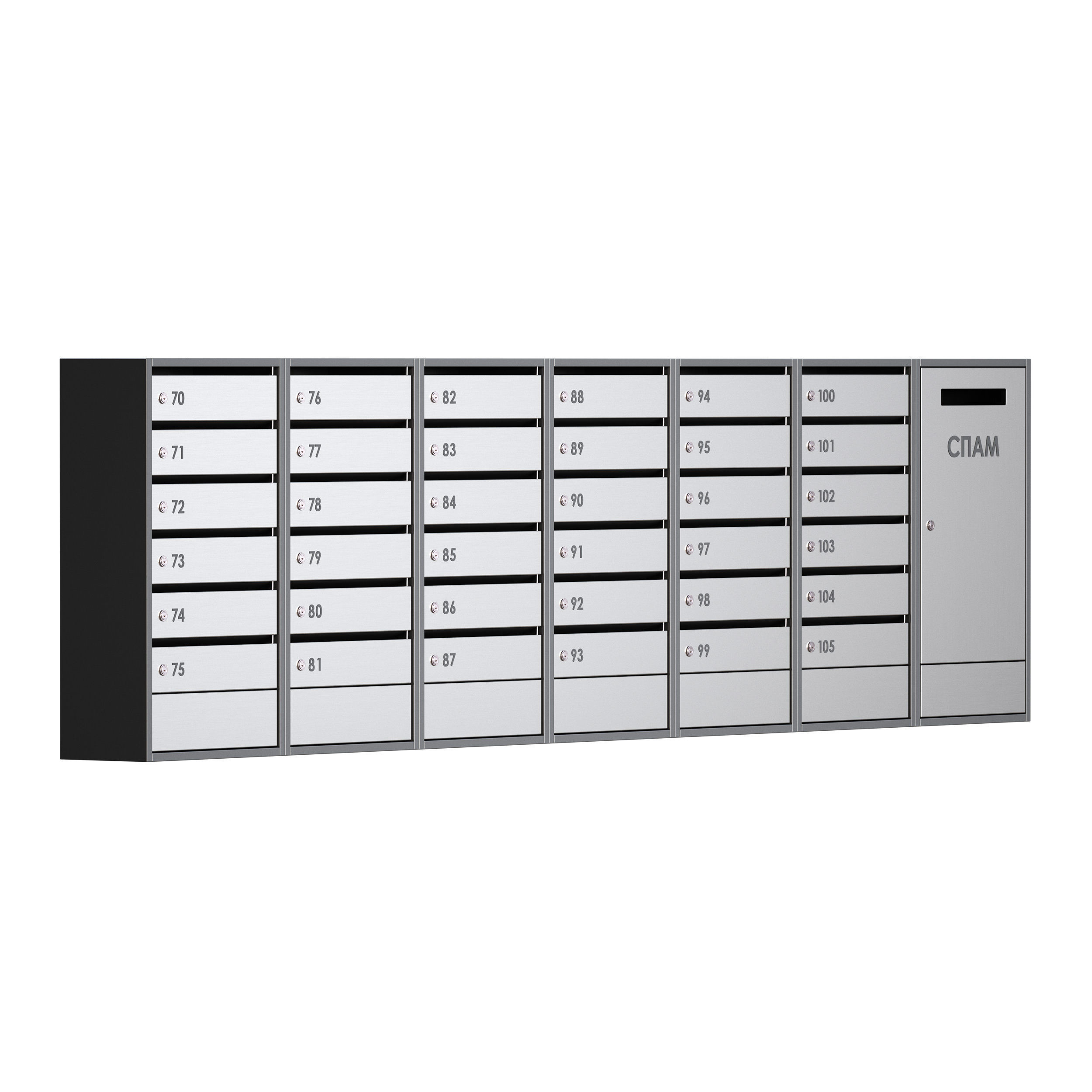 Mailboxes for an apartment building 3D model_7