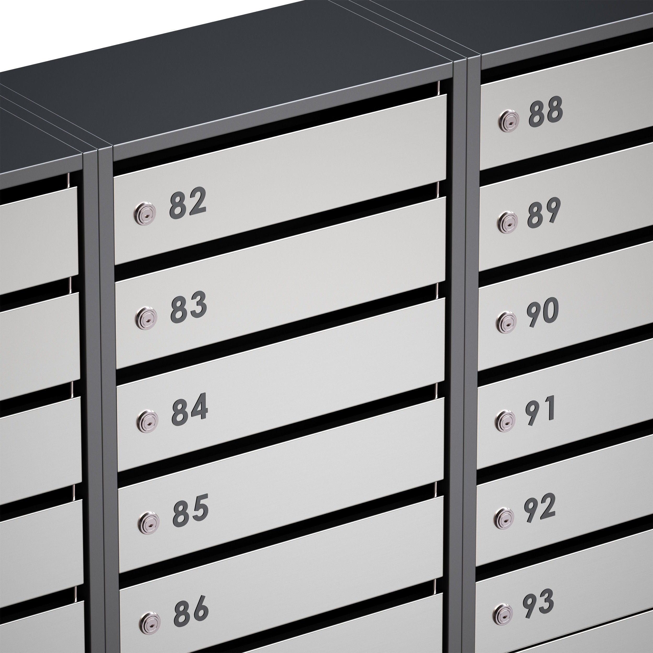 Mailboxes for an apartment building 3D model_16