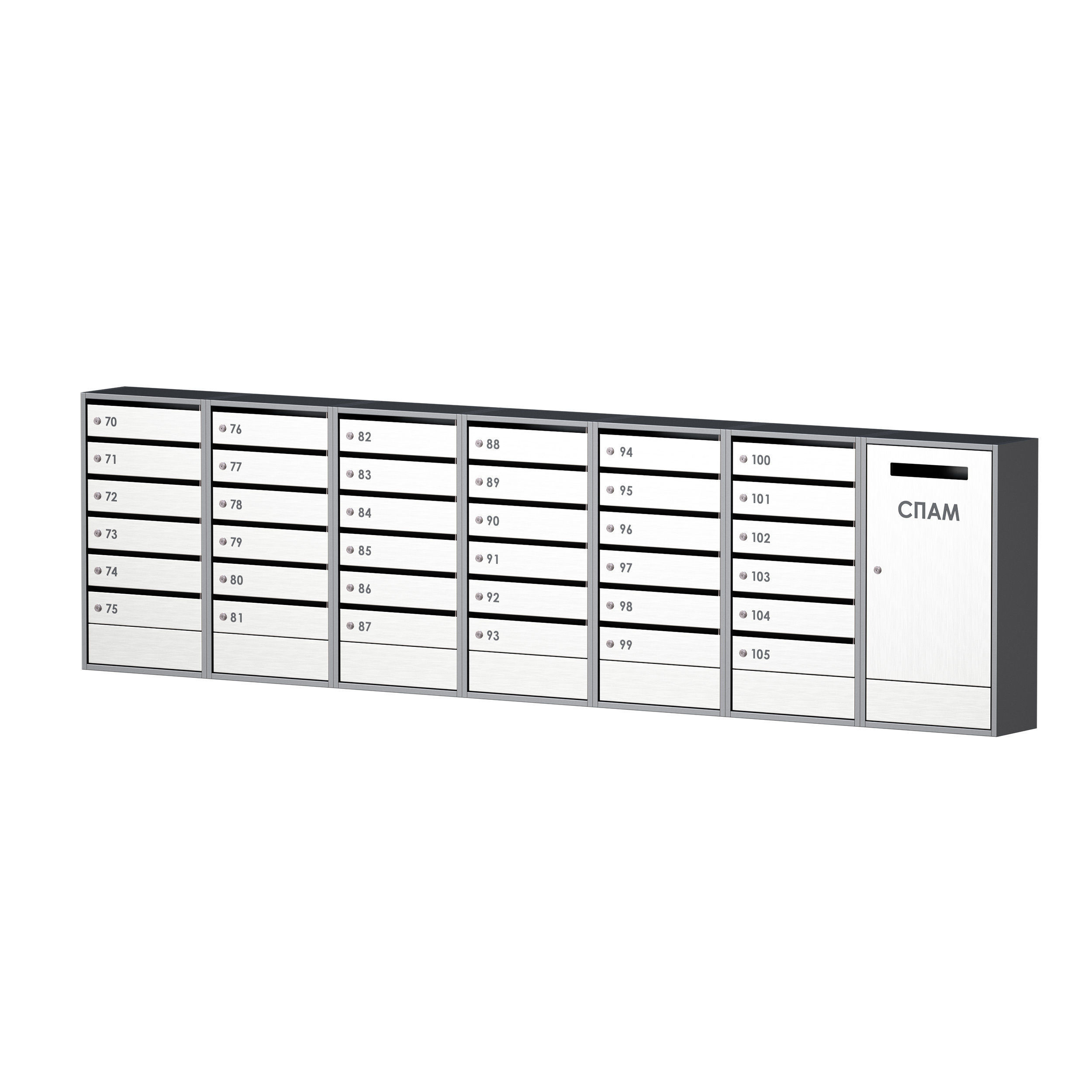 Mailboxes for an apartment building 3D model_15