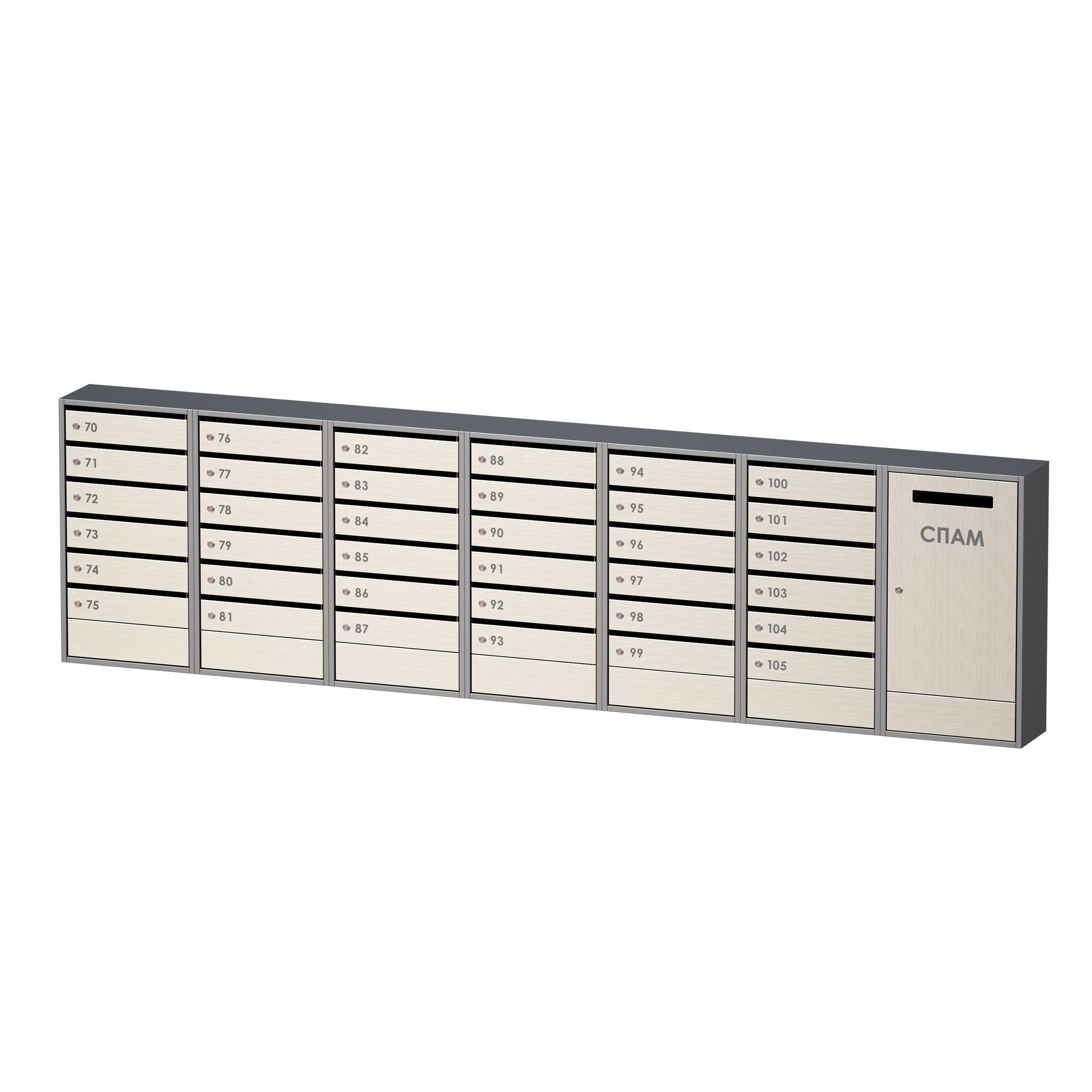 Mailboxes for an apartment building 3D model_13