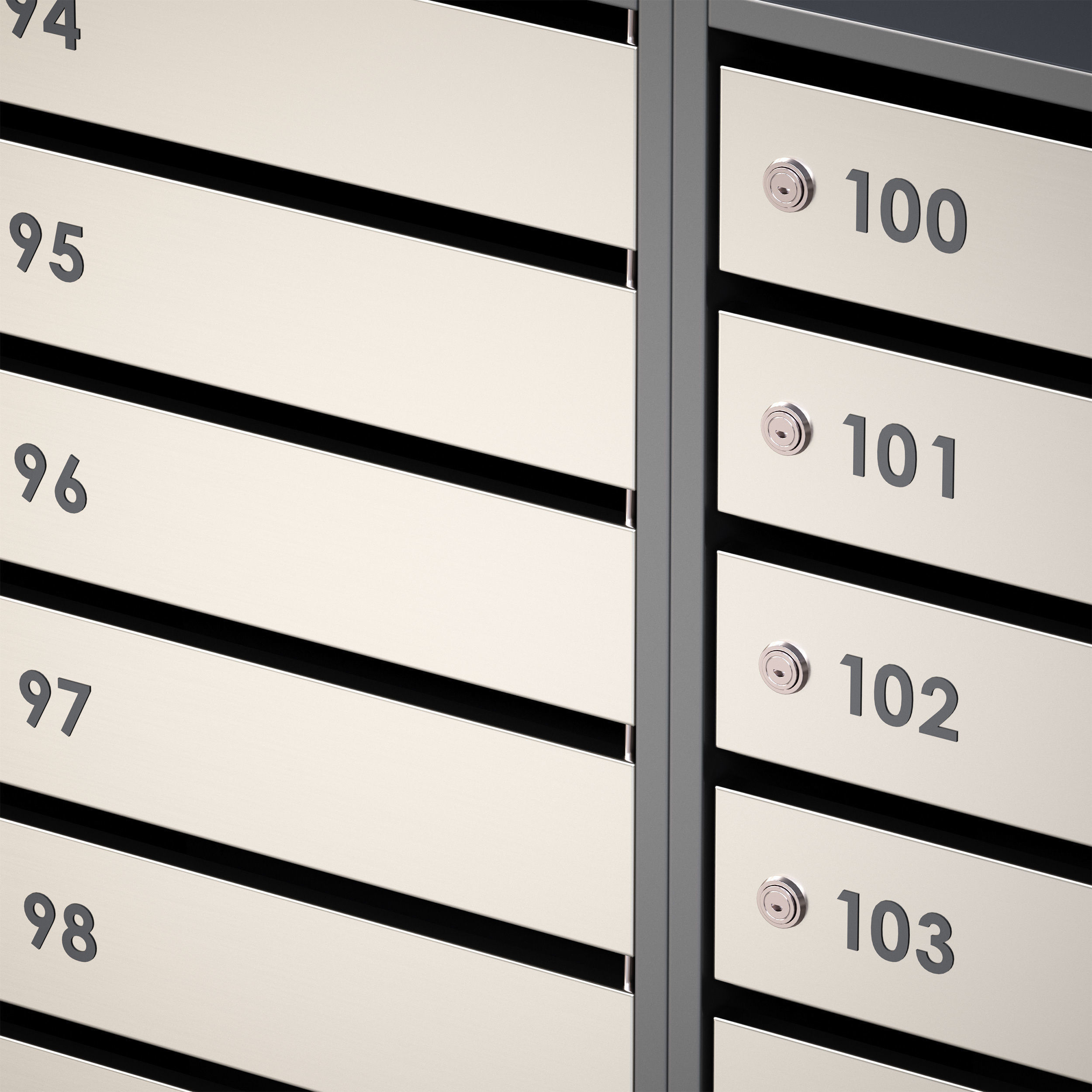 Mailboxes for an apartment building 3D model_19