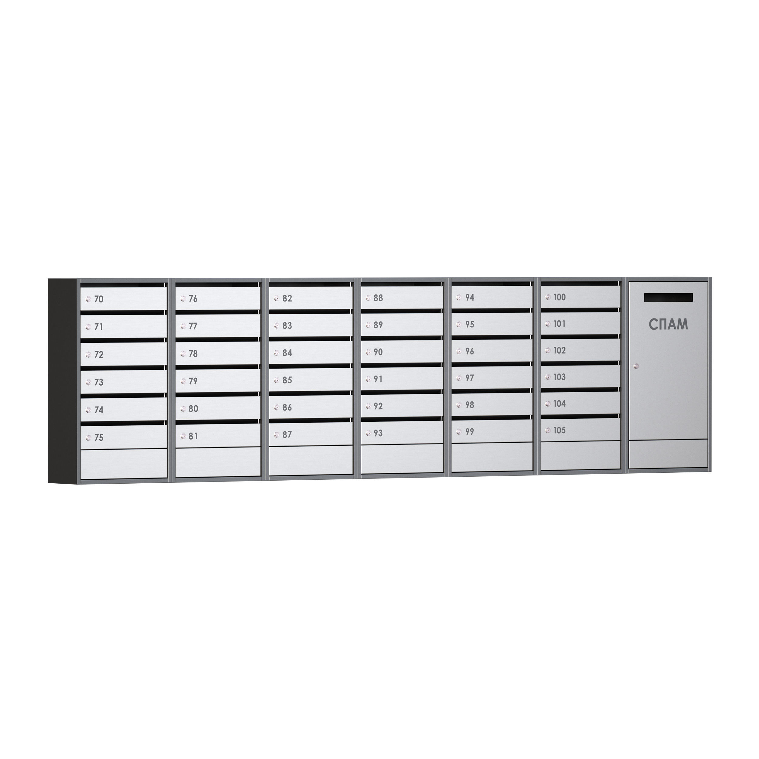 Mailboxes for an apartment building 3D model_2