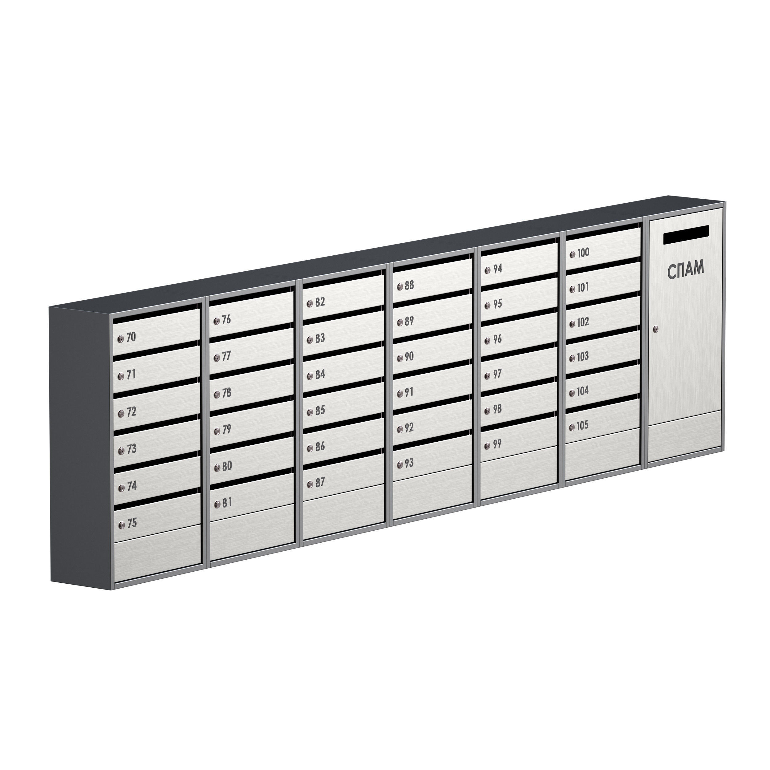 Mailboxes for an apartment building 3D model_6