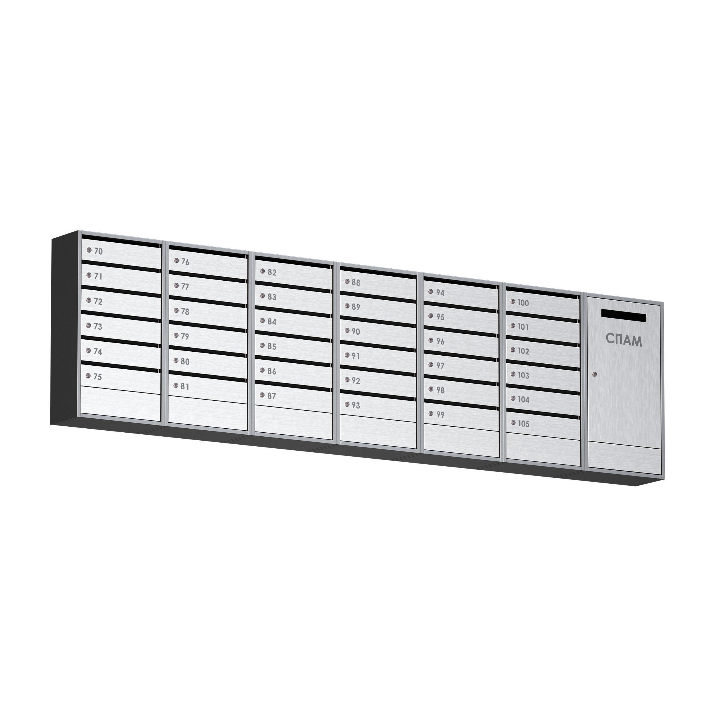 Mailboxes for an apartment building 3D model_3