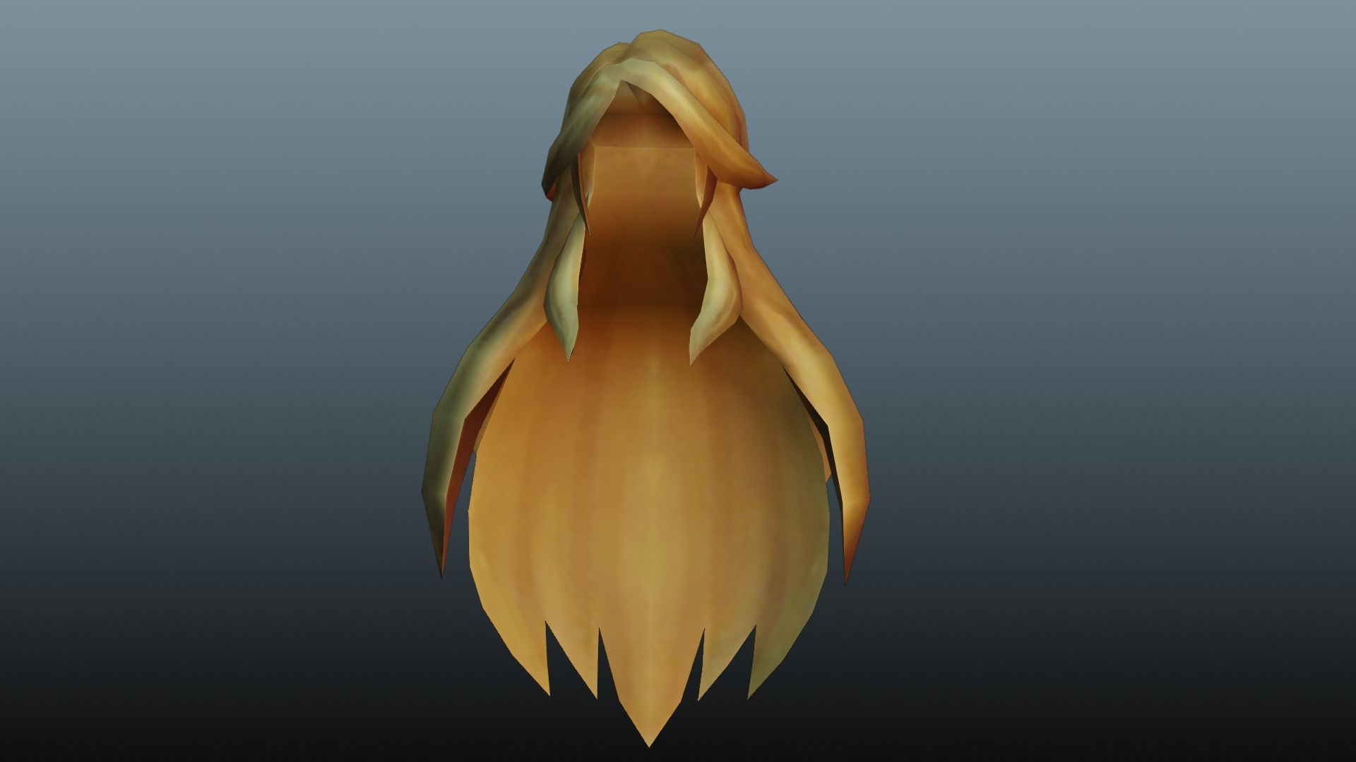 Female hair 4 colors Low-poly 3D model_20