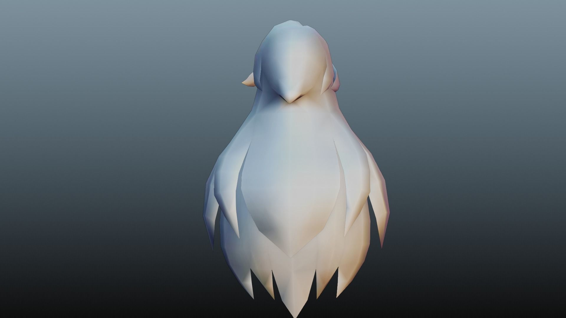 Female hair 4 colors Low-poly 3D model_25