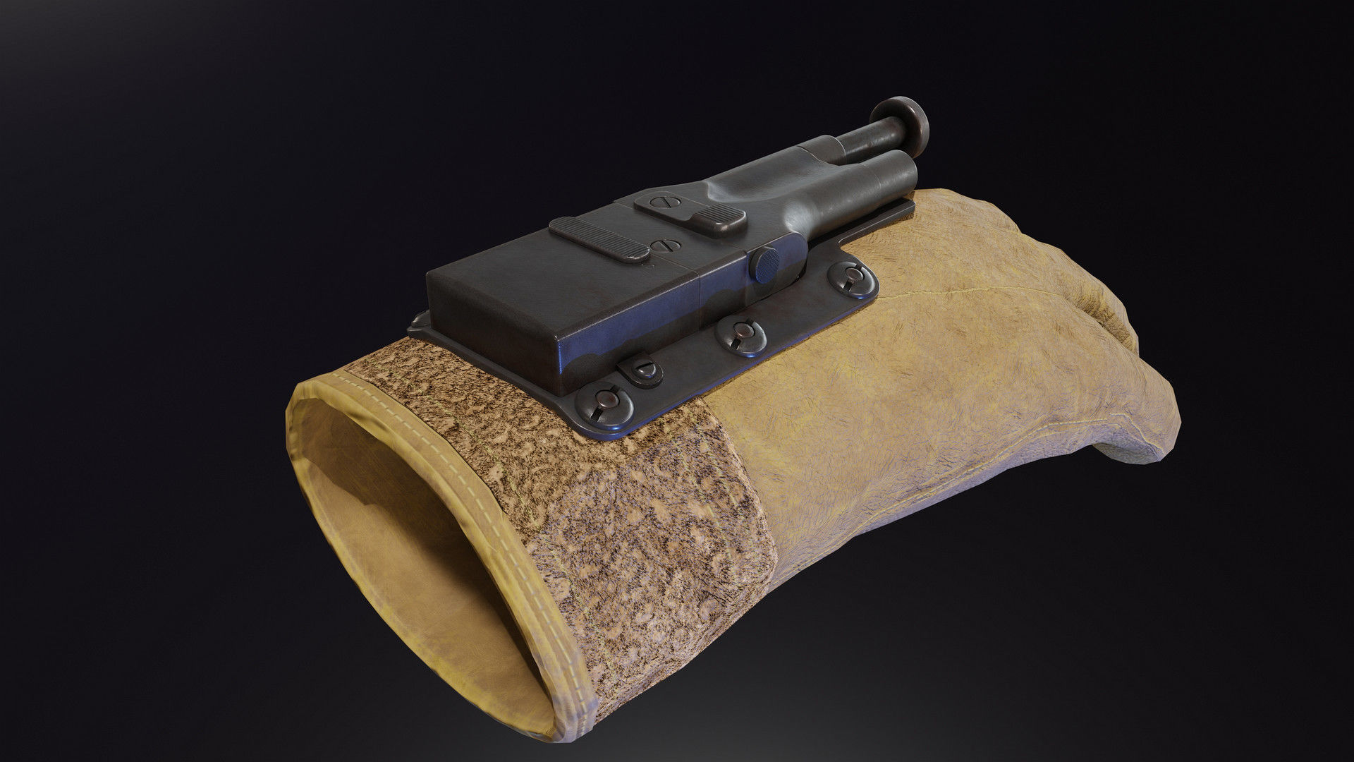 Sedgley OSS Fist Gun Low-poly 3D model_3