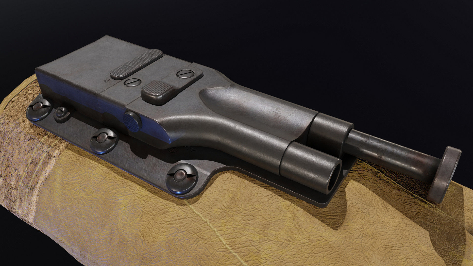 Sedgley OSS Fist Gun Low-poly 3D model_2