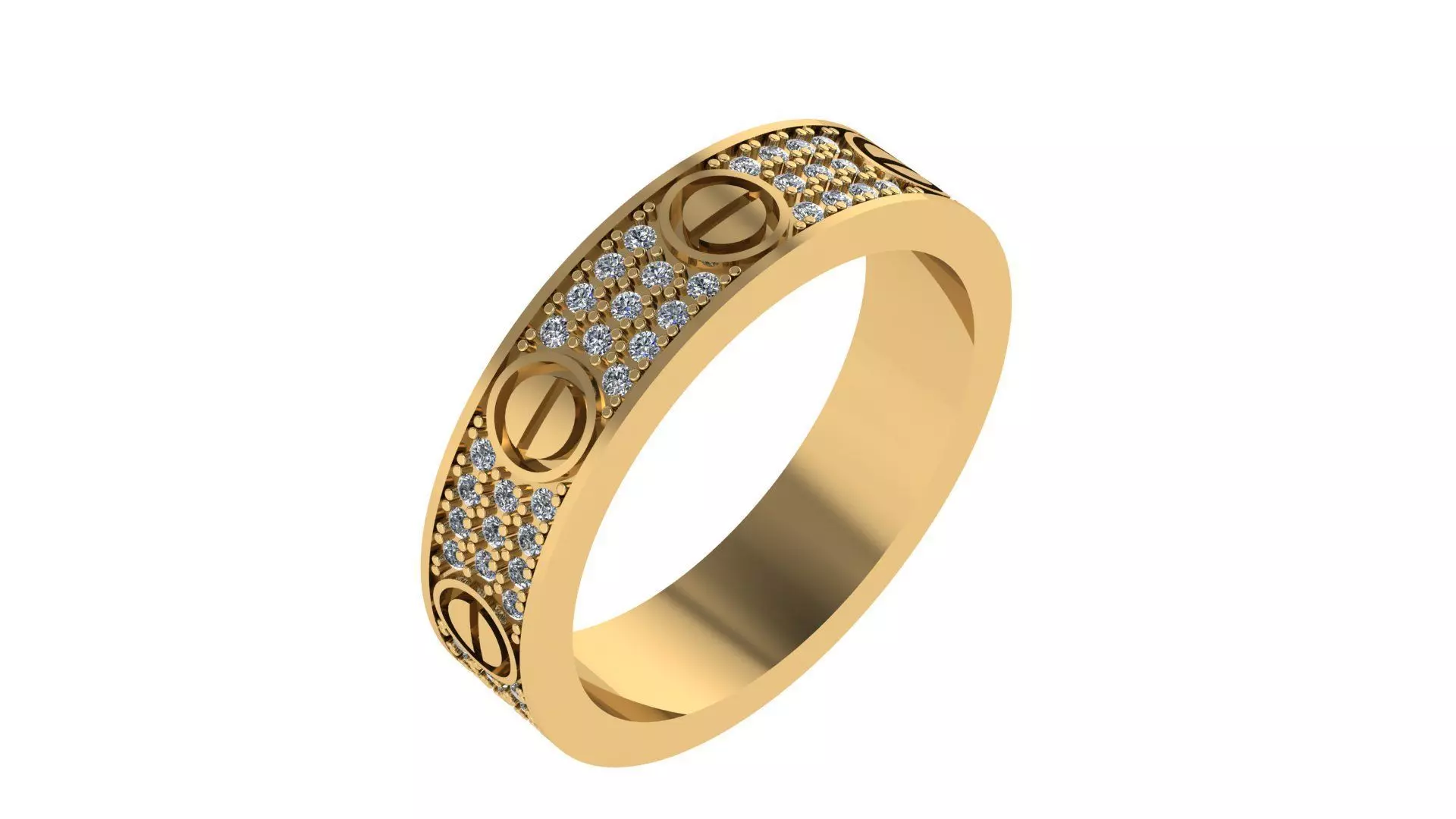 Paved Ring 18 5 mm 3D print model_8