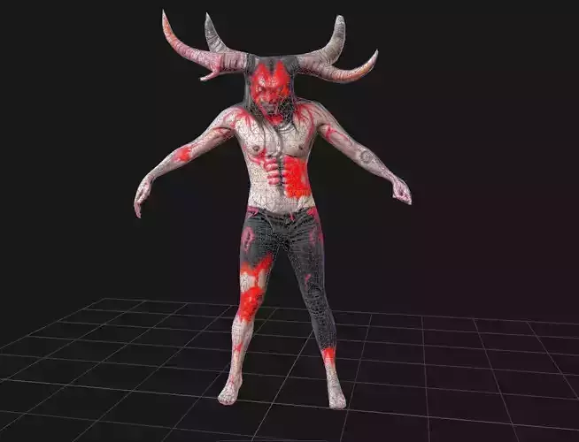 Demonic Warrior 3D Model Fully Animated - Diablo Style