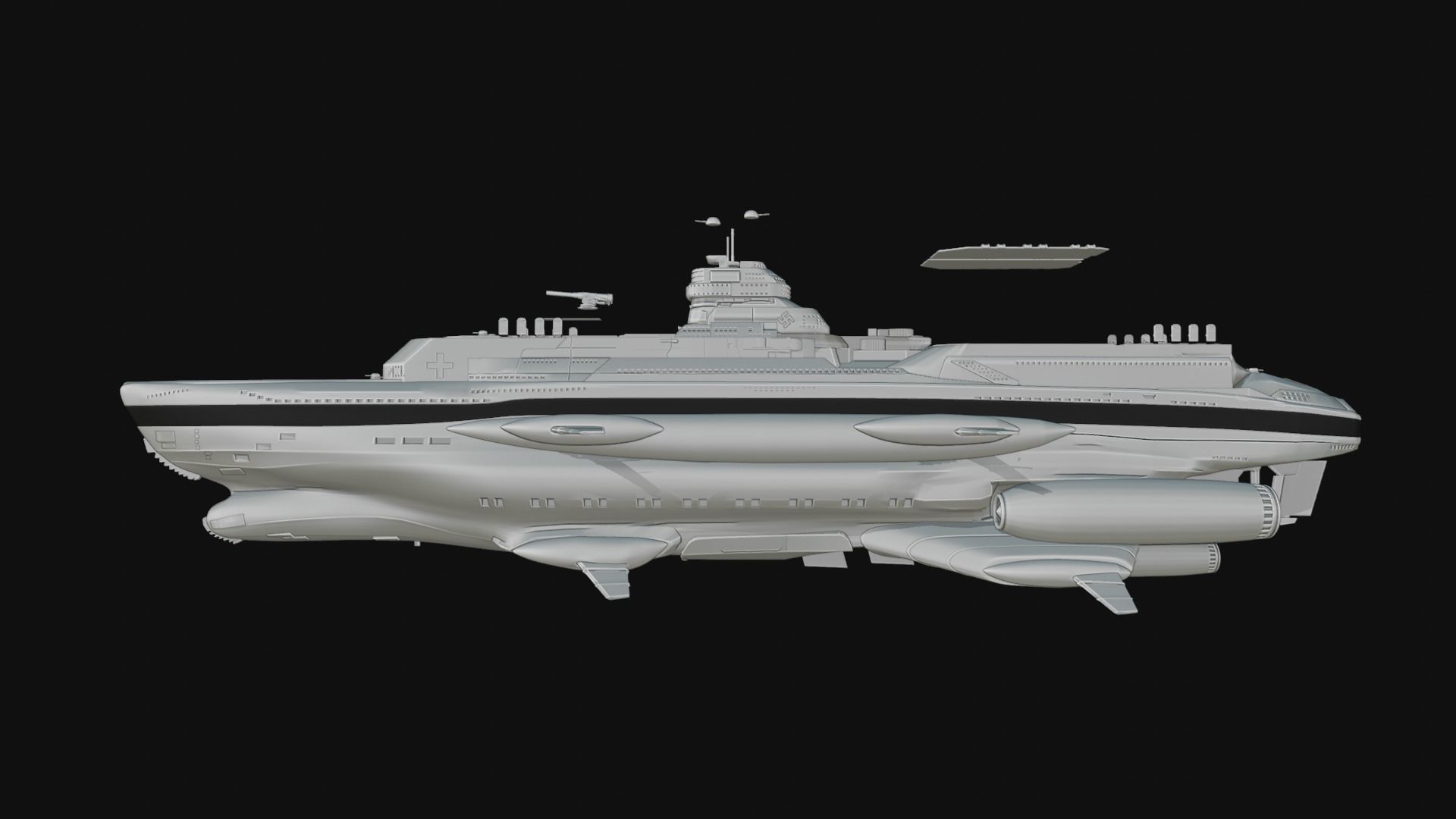 Eva Hammer ship- Wolfenstein 3D print model_2