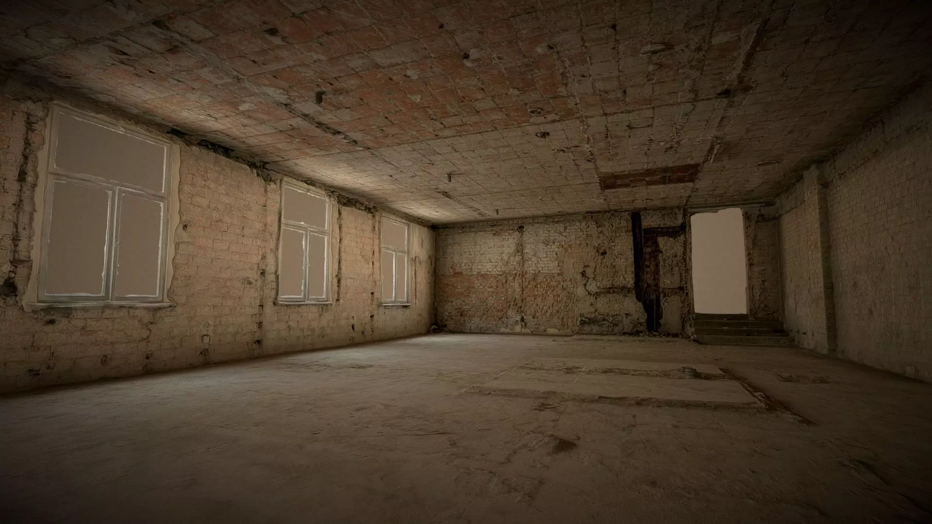 Gloomy brick room 3D model